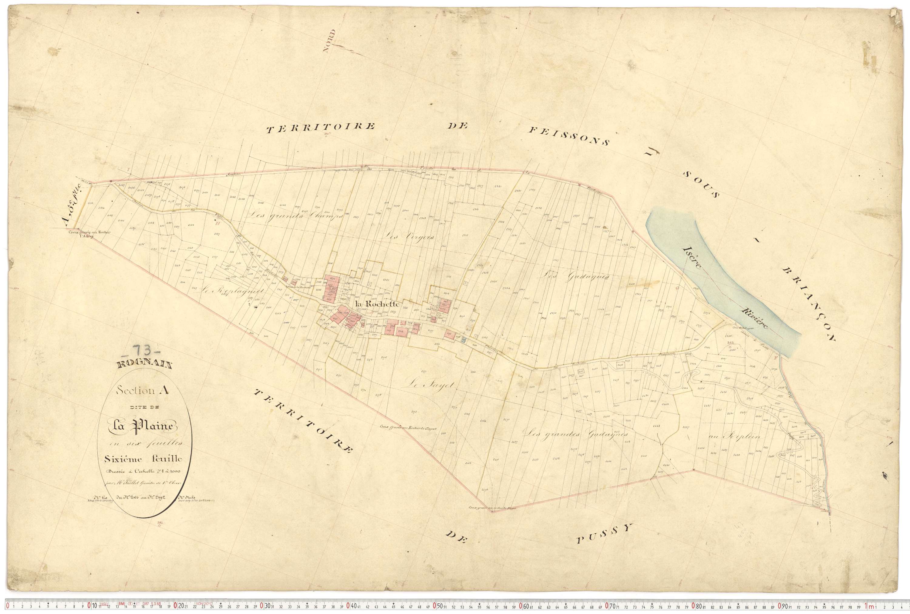 Rognaix - Plans cadastraux du premier cadastre français.