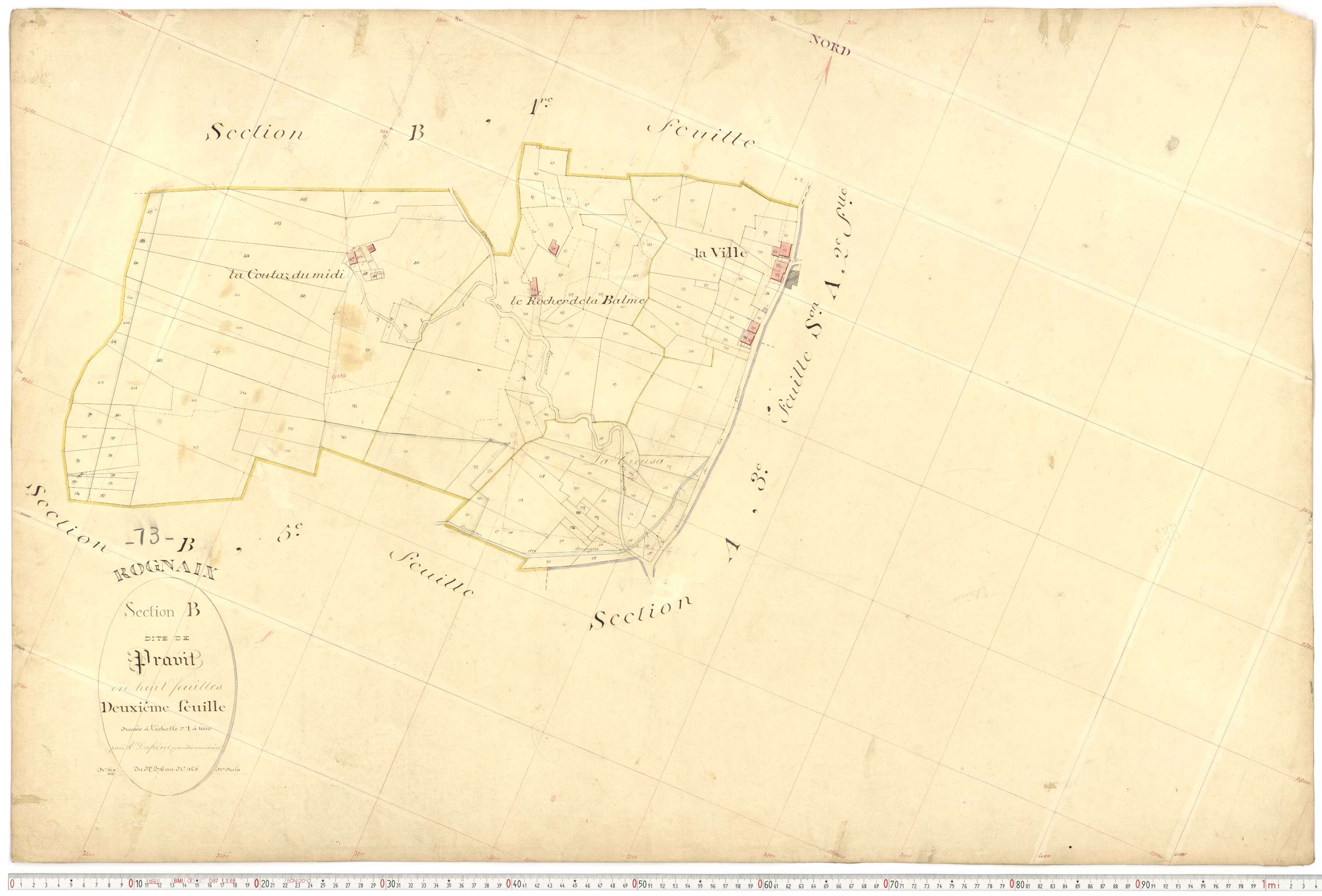 Rognaix - Plans cadastraux du premier cadastre français.