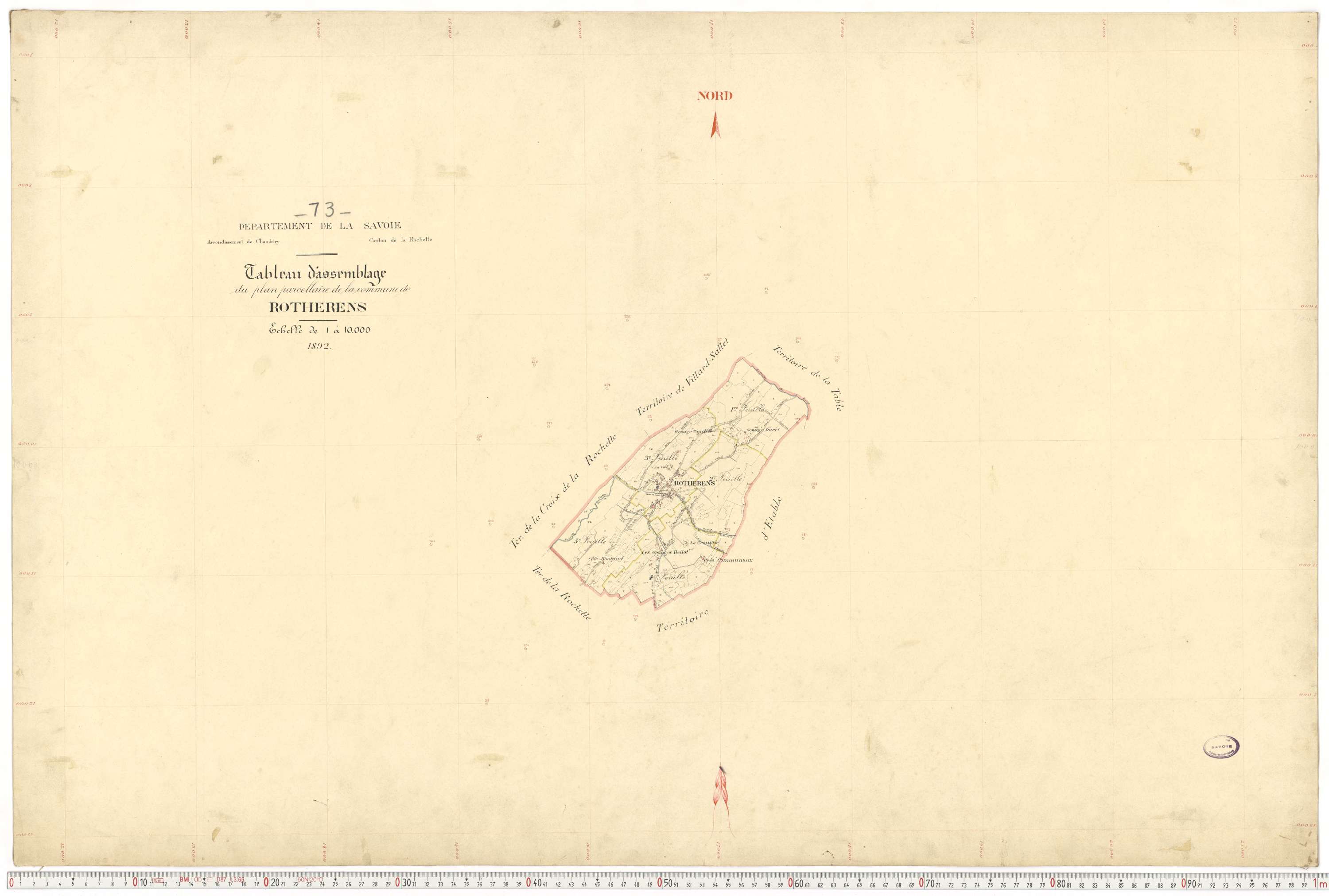 Rotherens - Plans cadastraux du premier cadastre français.