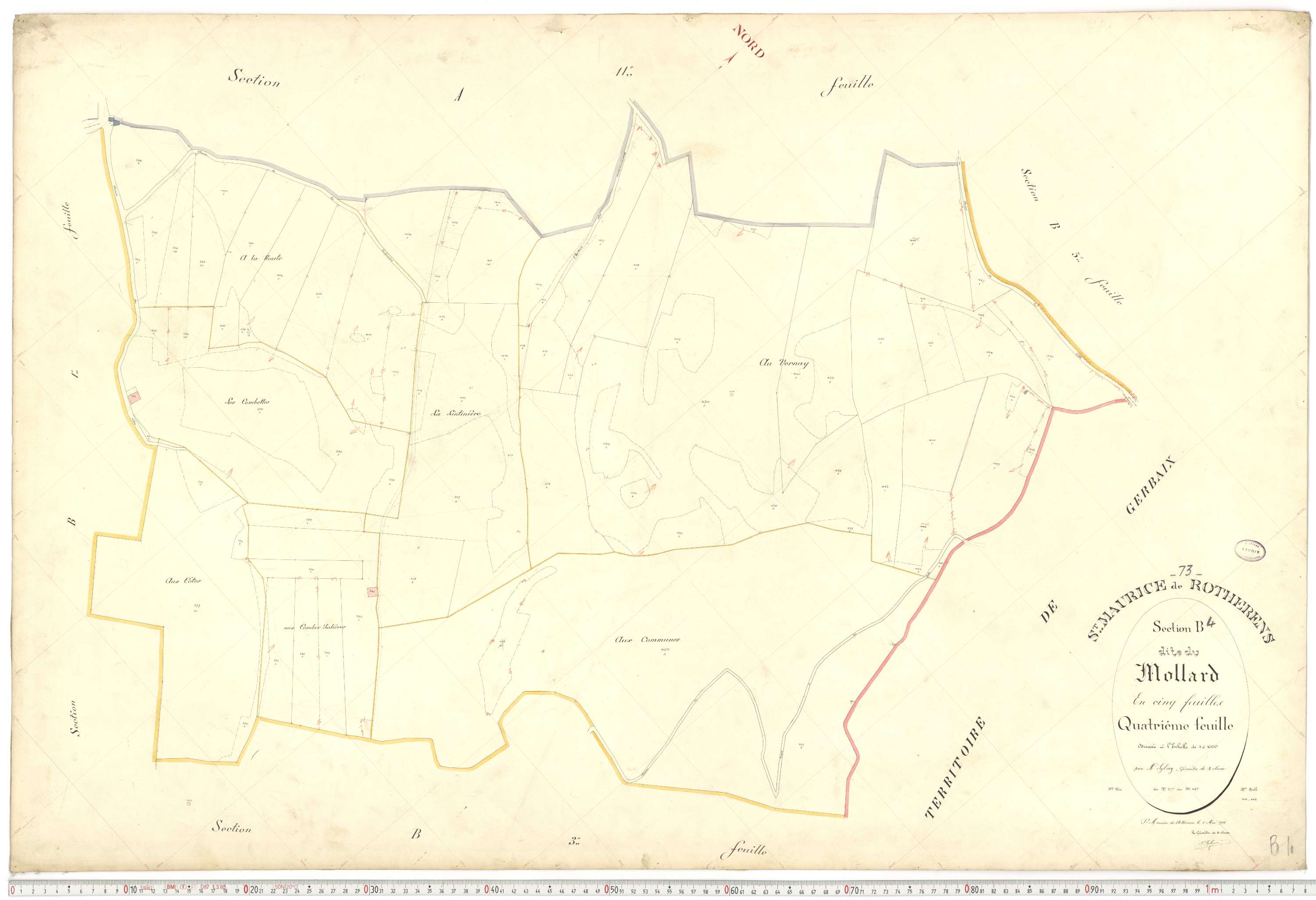 Rotherens - Plans cadastraux du premier cadastre français.