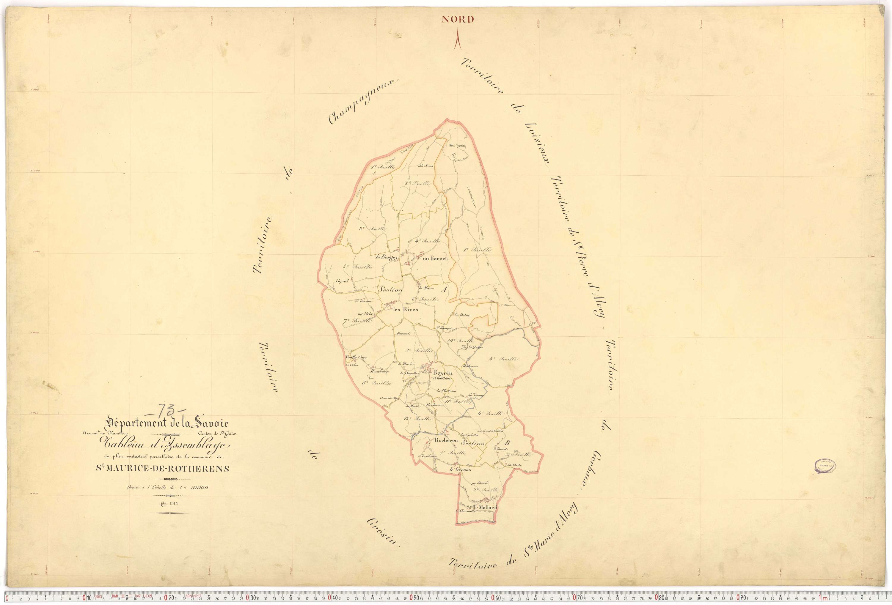 Rotherens - Plans cadastraux du premier cadastre français.