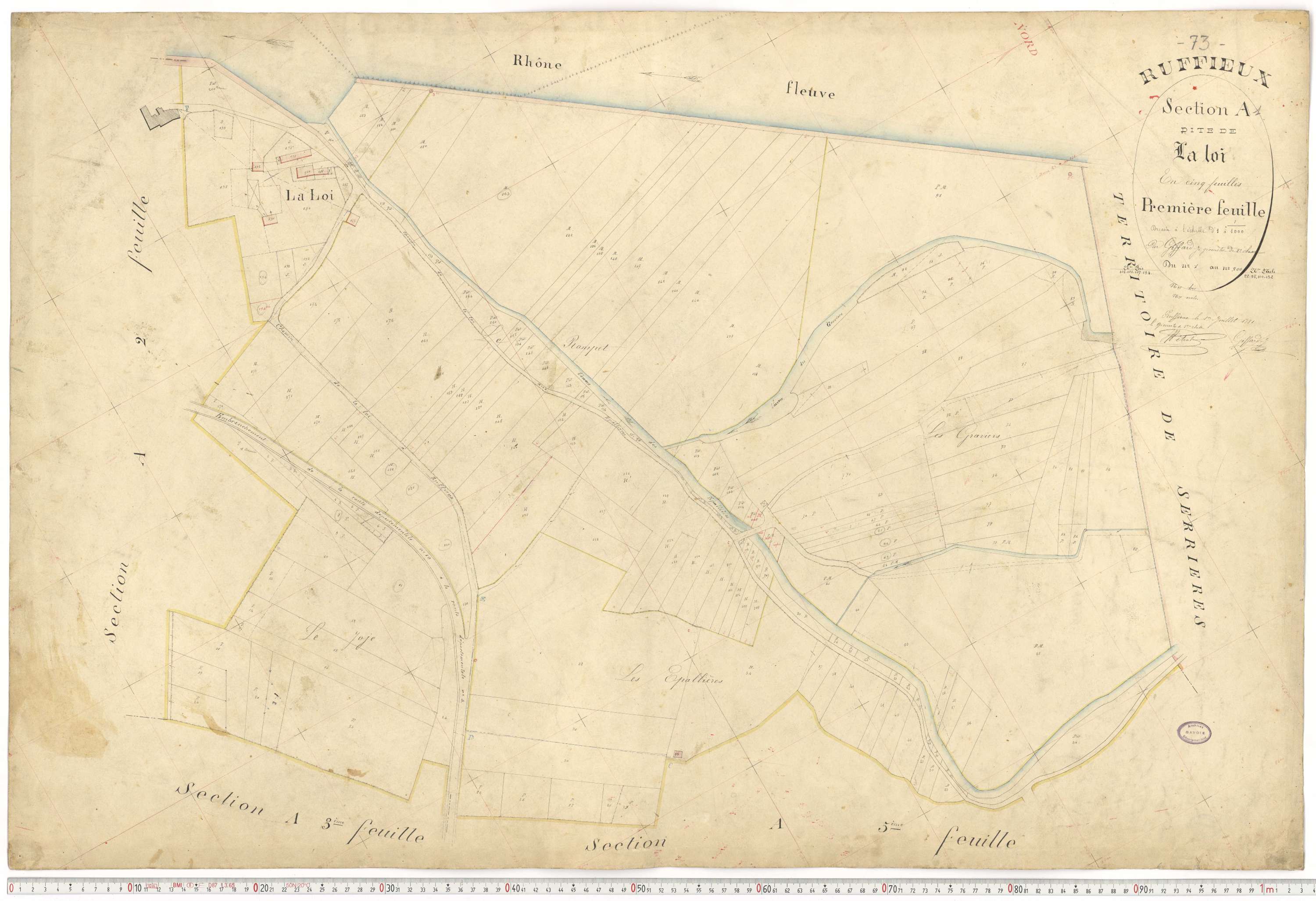 Ruffieux - Cadastre français (1881).