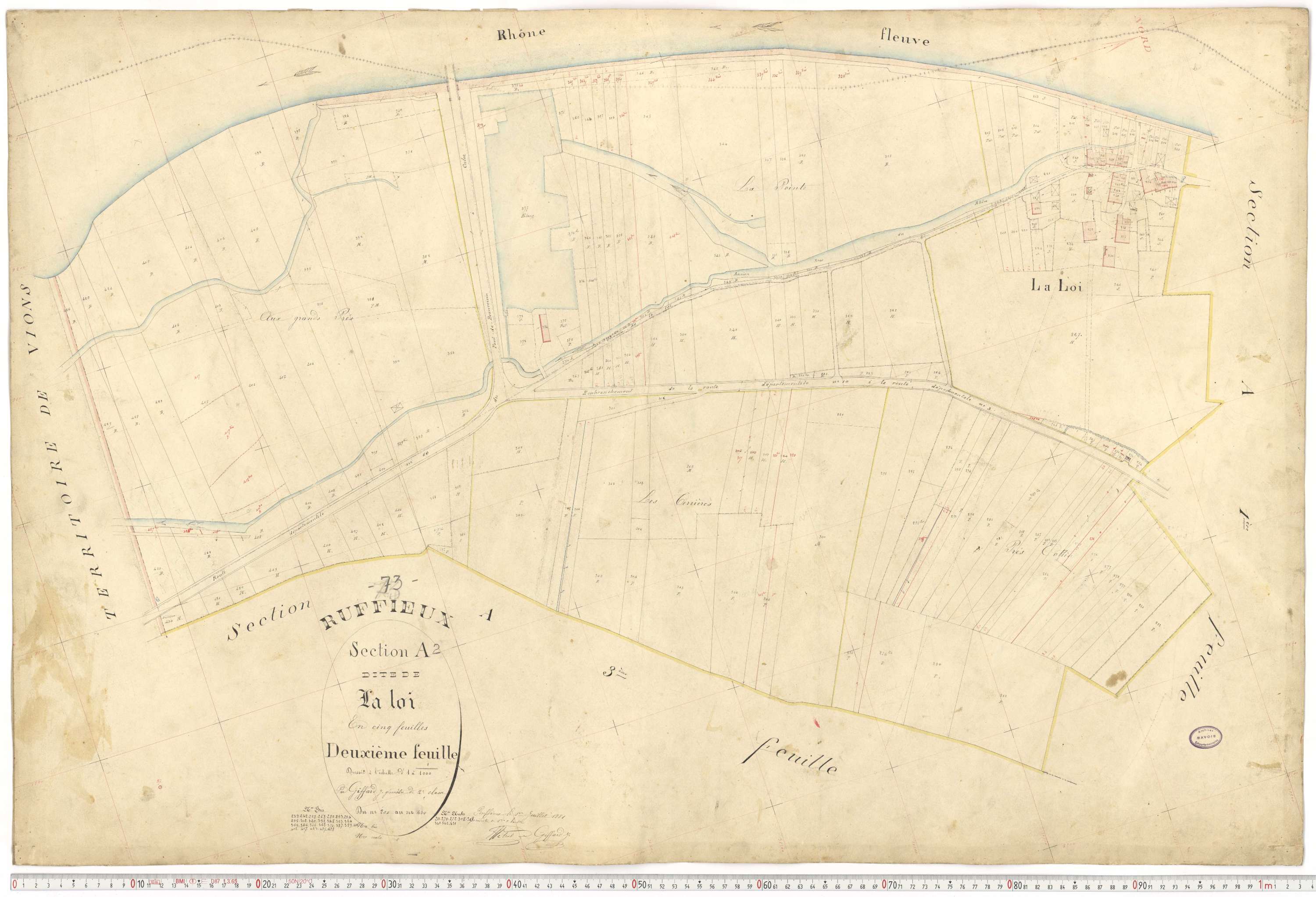 Ruffieux - Cadastre français (1881).