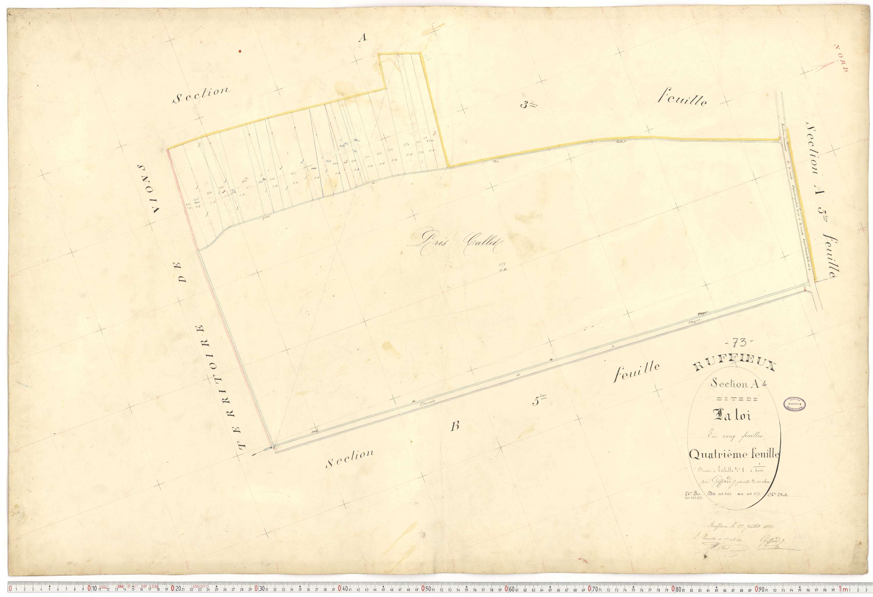 Ruffieux - Cadastre français (1881).