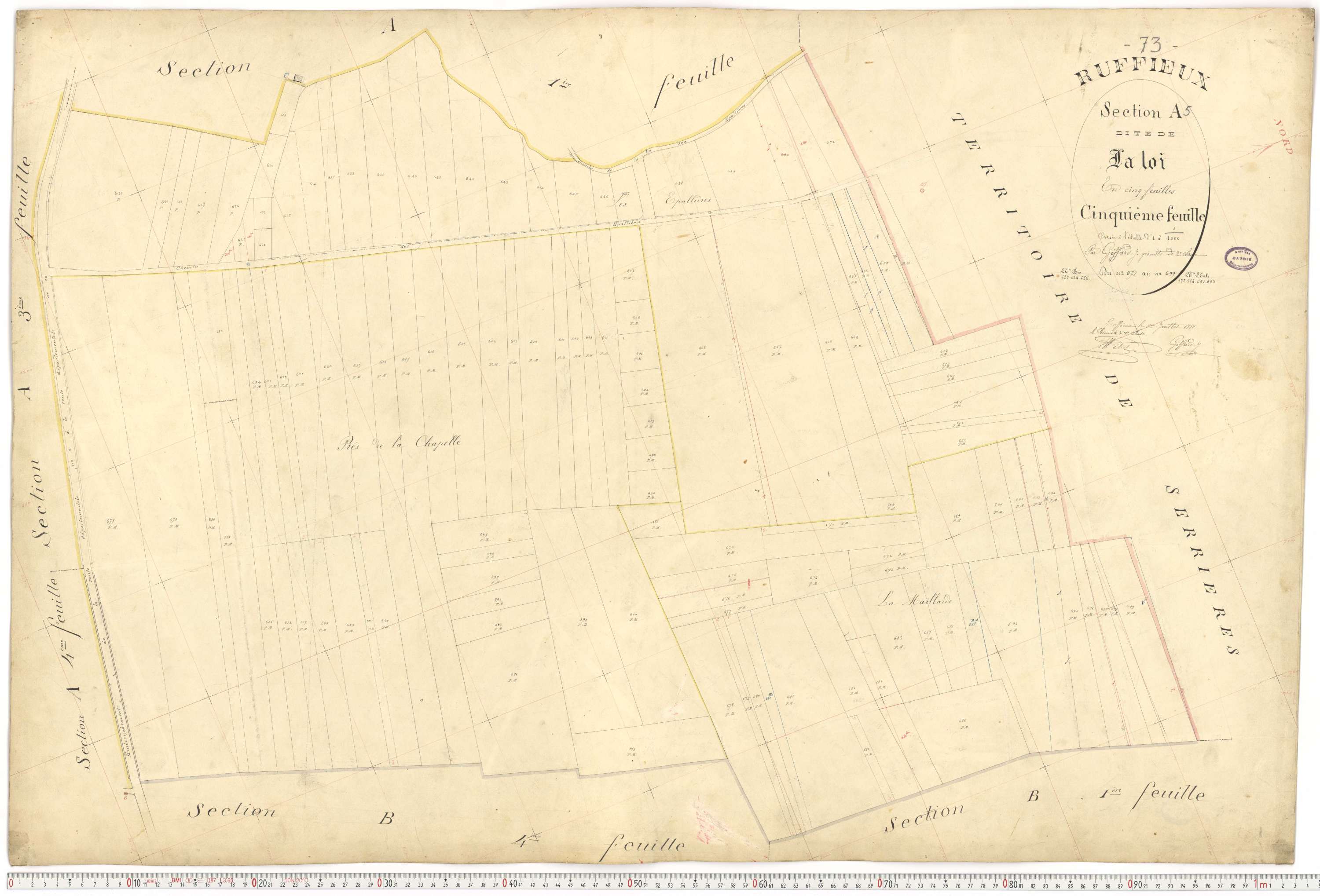 Ruffieux - Cadastre français (1881).