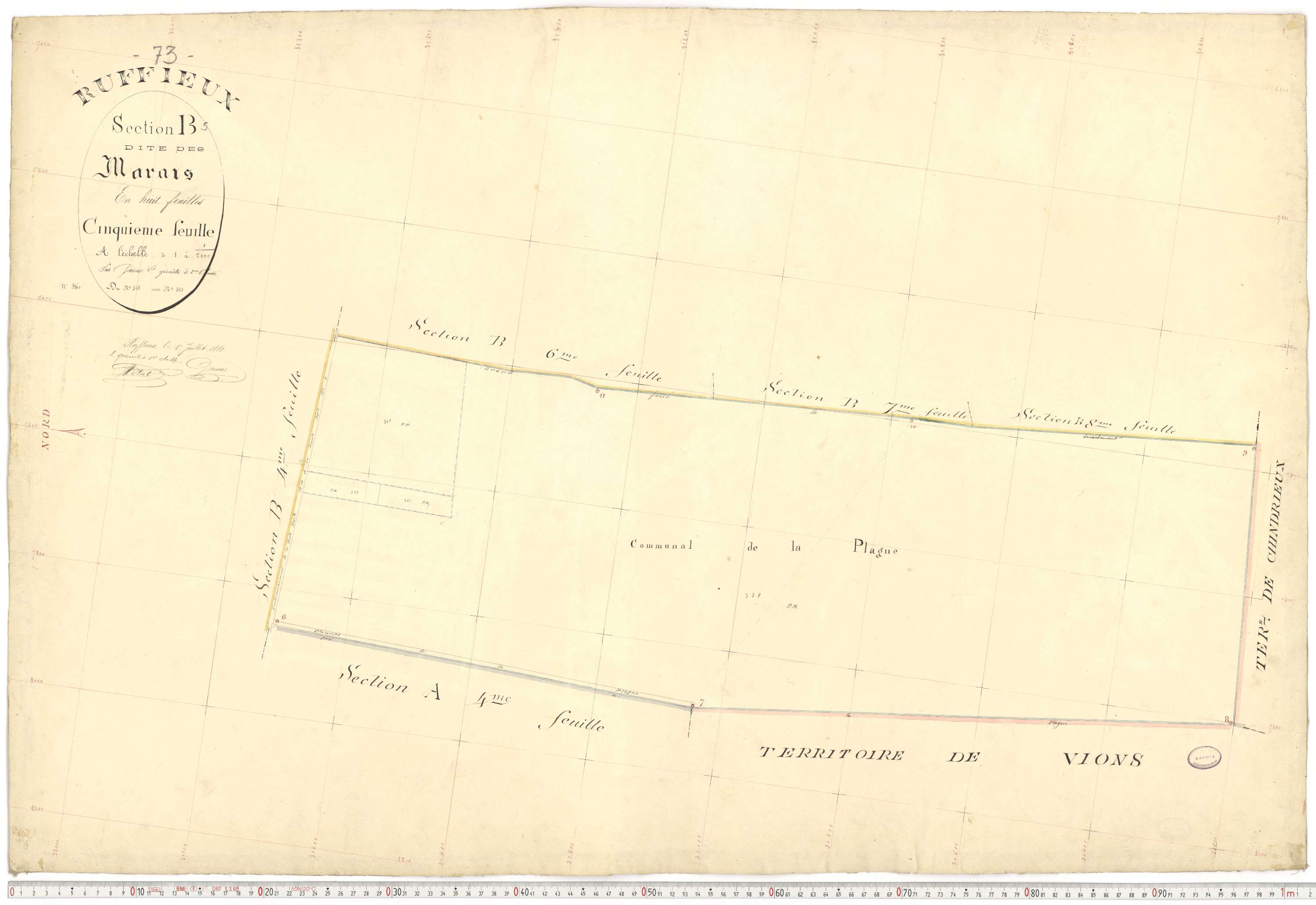 Ruffieux - Cadastre français (1881).