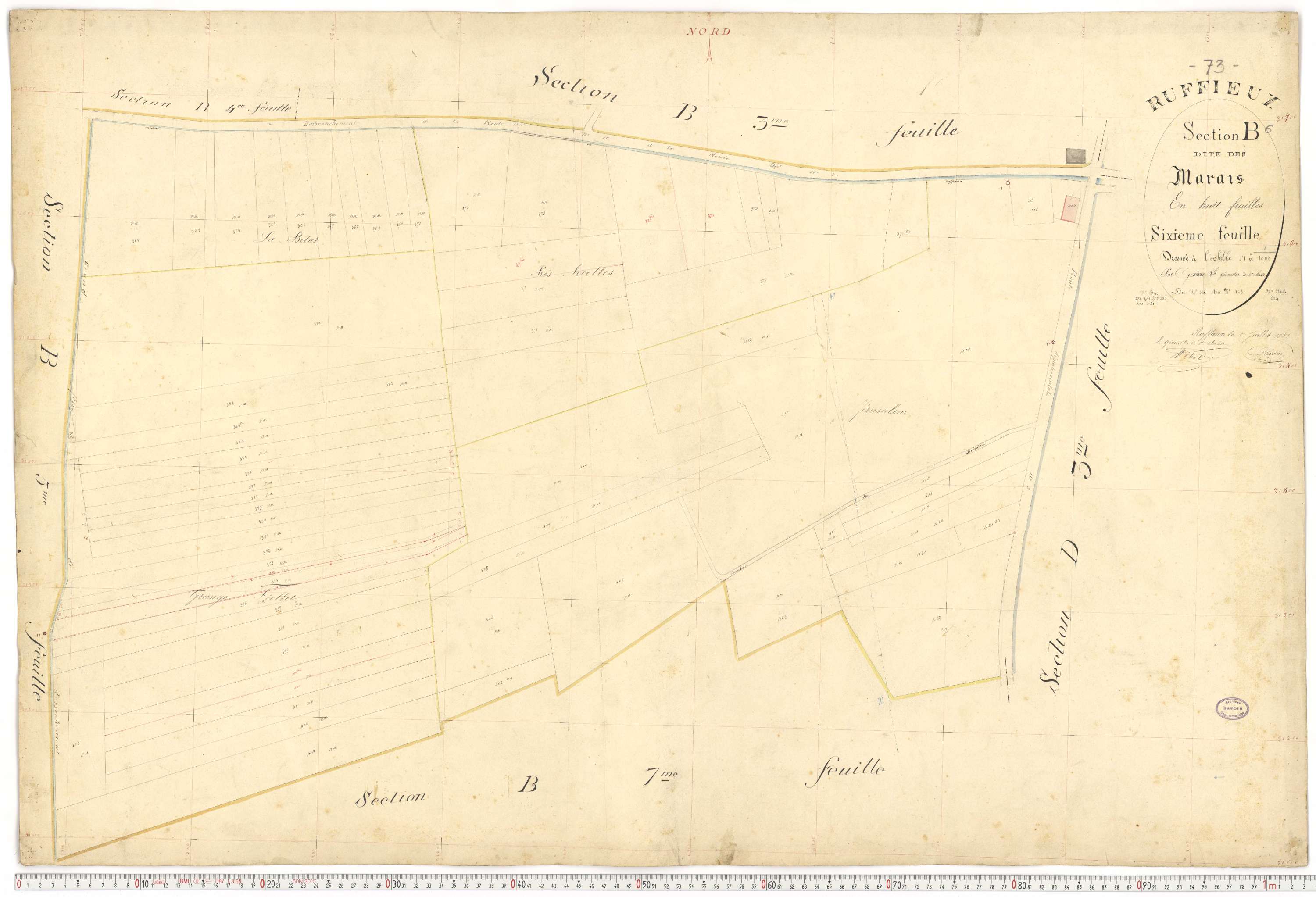 Ruffieux - Cadastre français (1881).