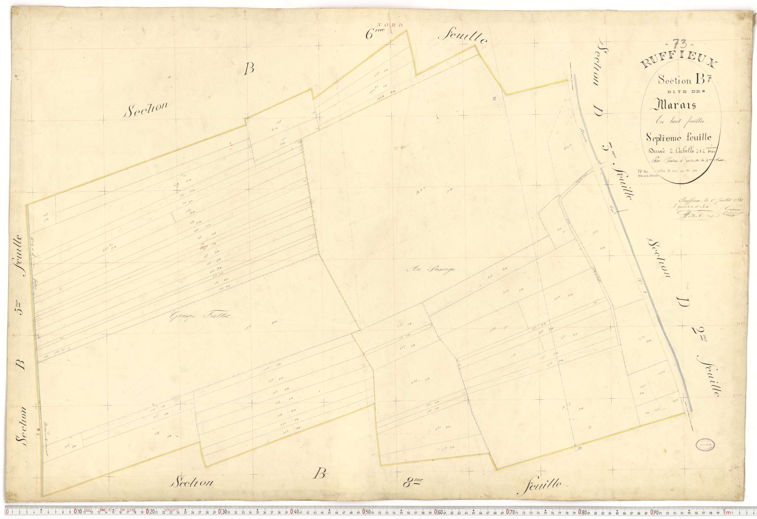 Ruffieux - Cadastre français (1881).