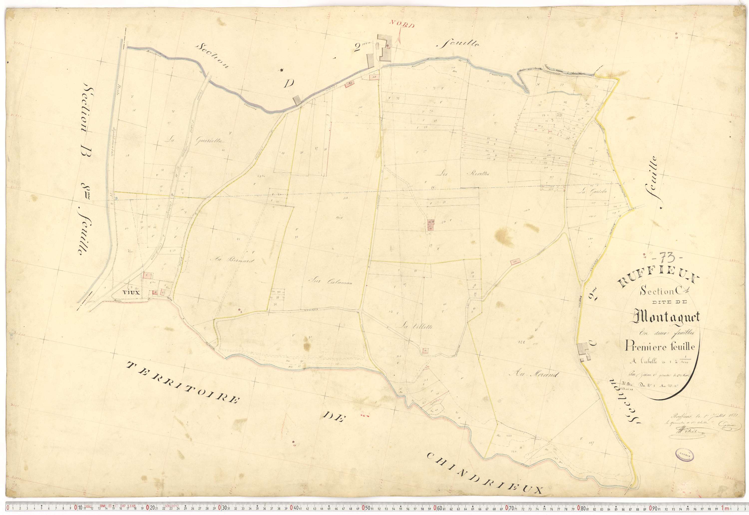 Ruffieux - Cadastre français (1881).