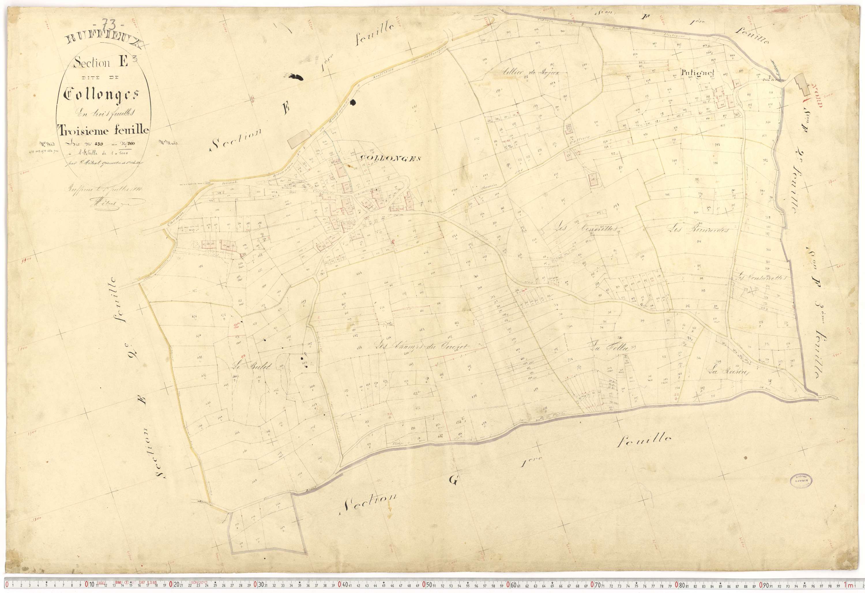Ruffieux - Cadastre français (1881).