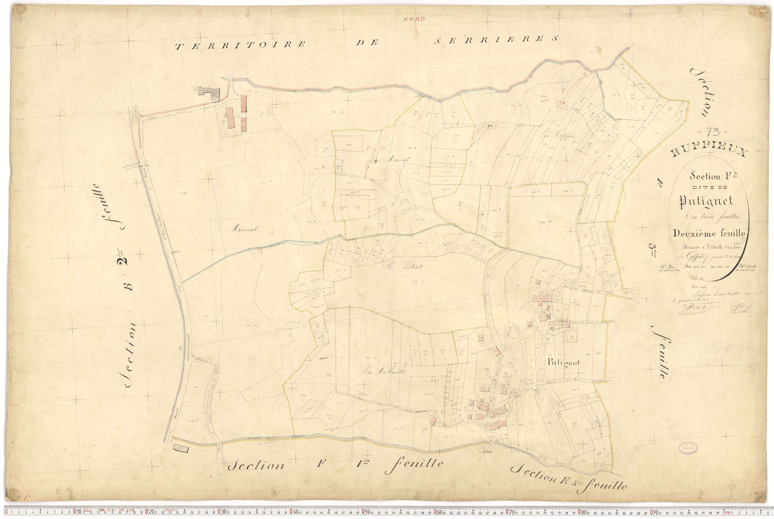 Ruffieux - Cadastre français (1881).