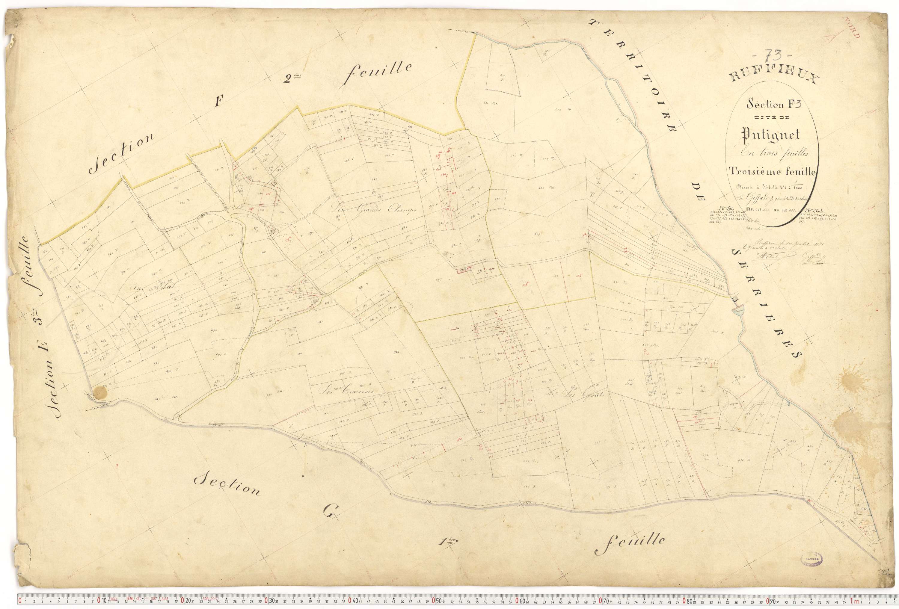 Ruffieux - Cadastre français (1881).
