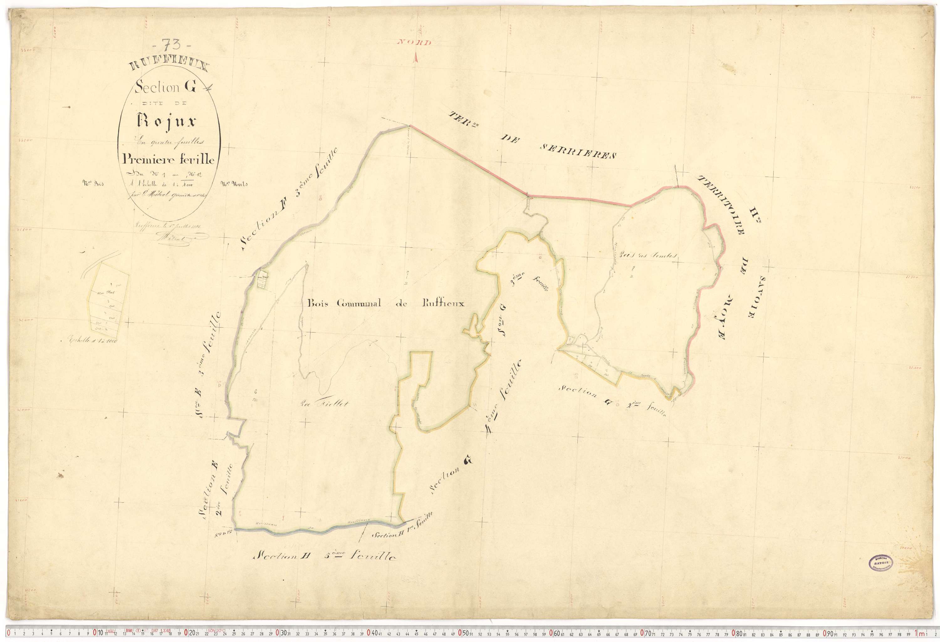 Ruffieux - Cadastre français (1881).