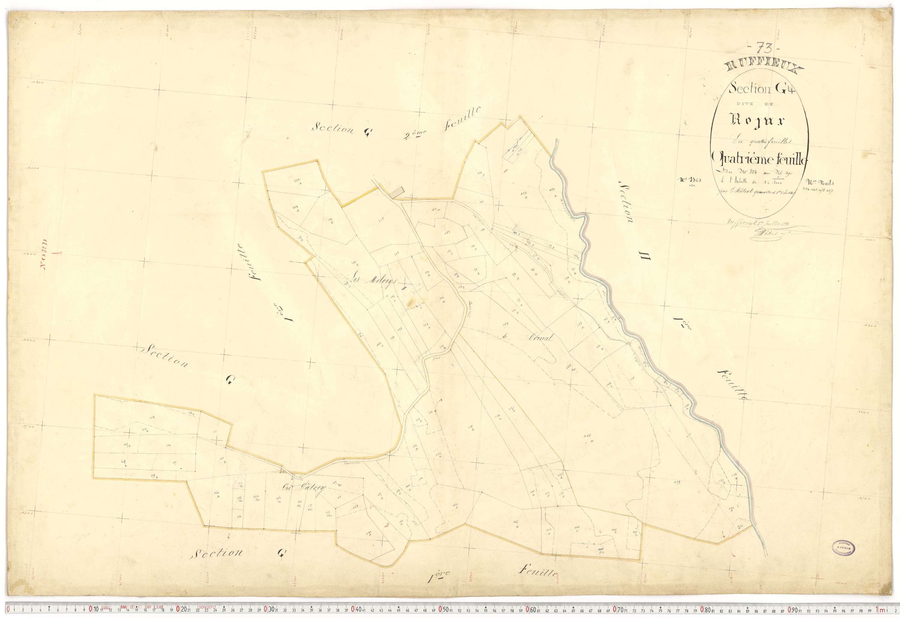 Ruffieux - Cadastre français (1881).
