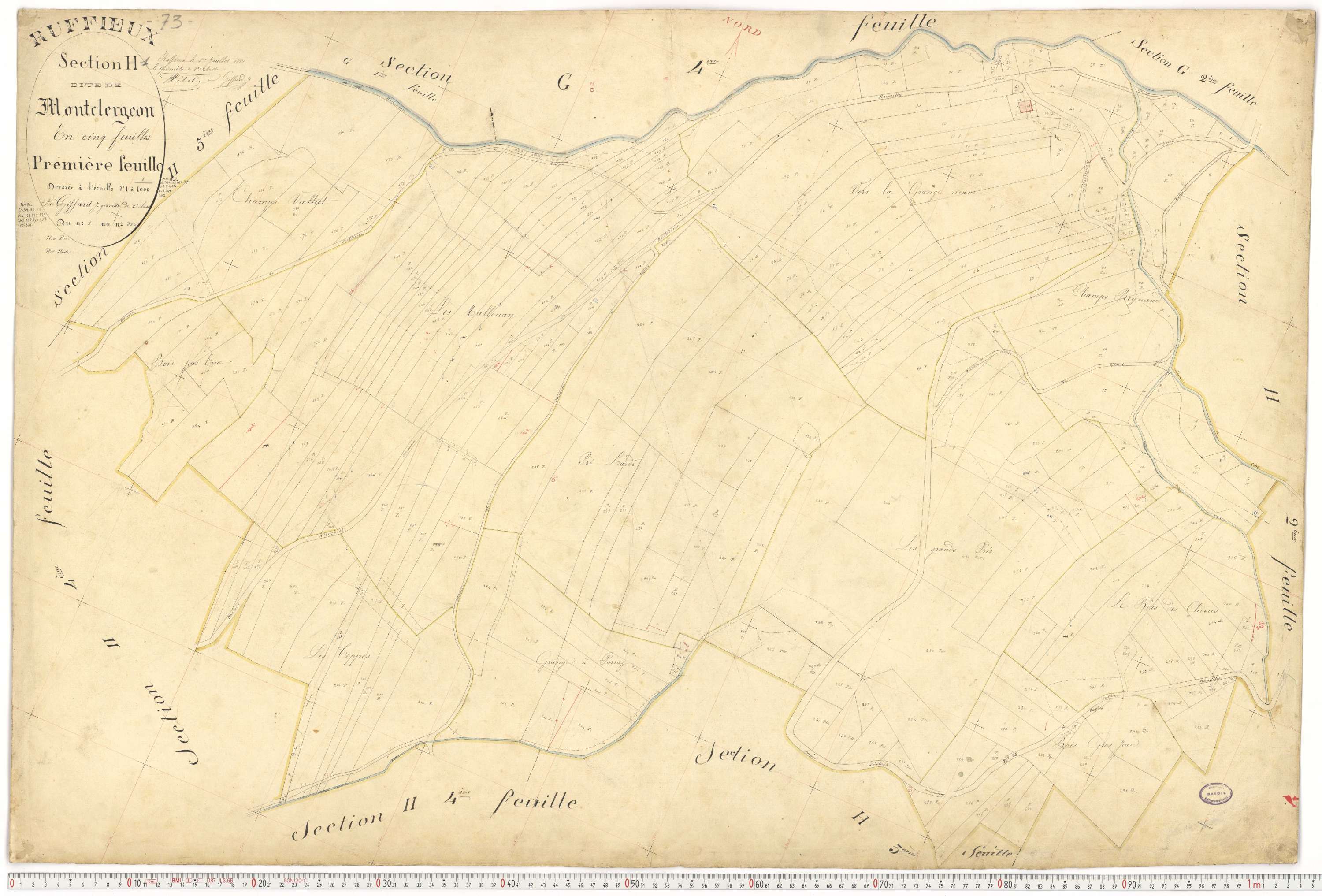 Ruffieux - Cadastre français (1881).