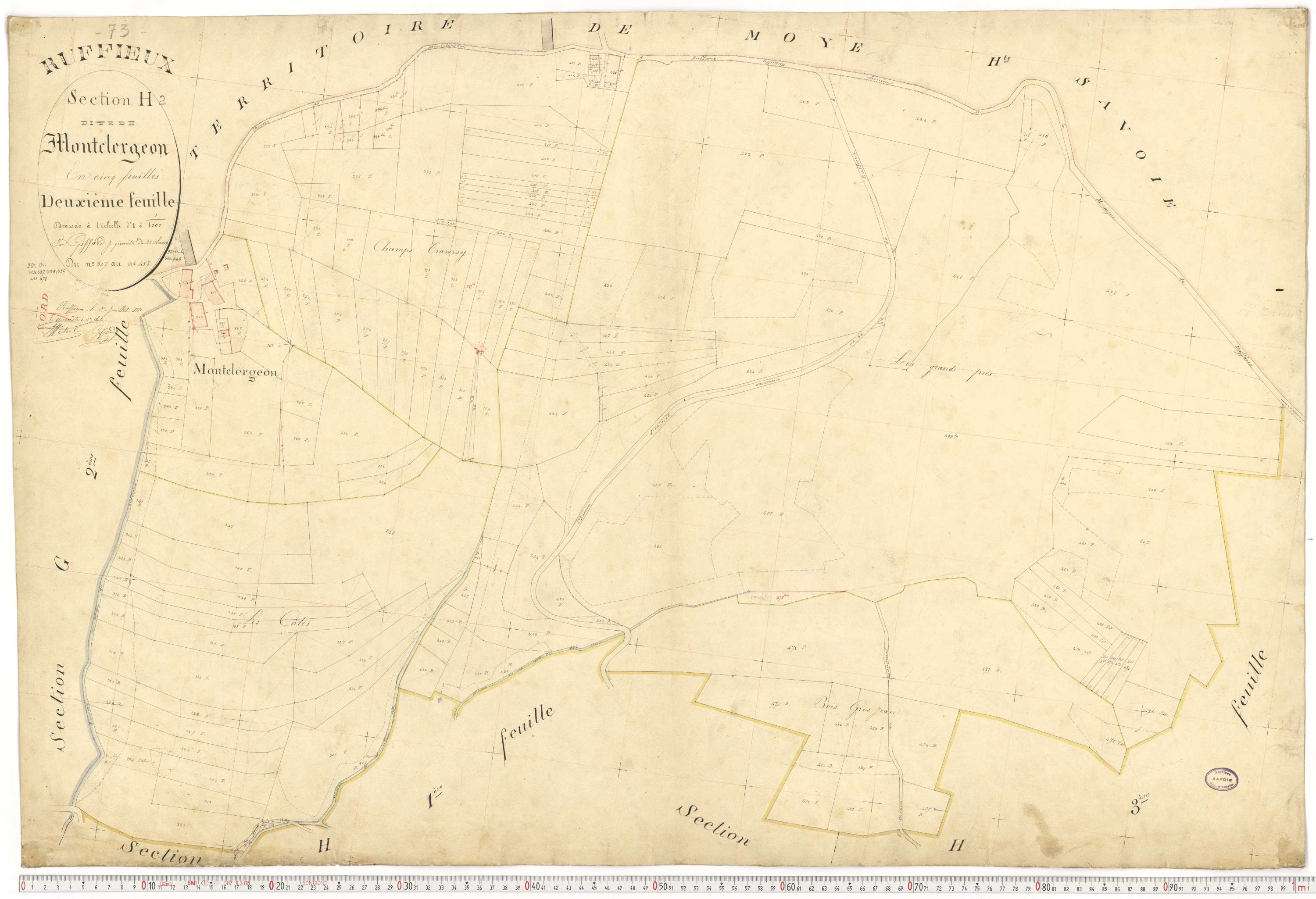 Ruffieux - Cadastre français (1881).