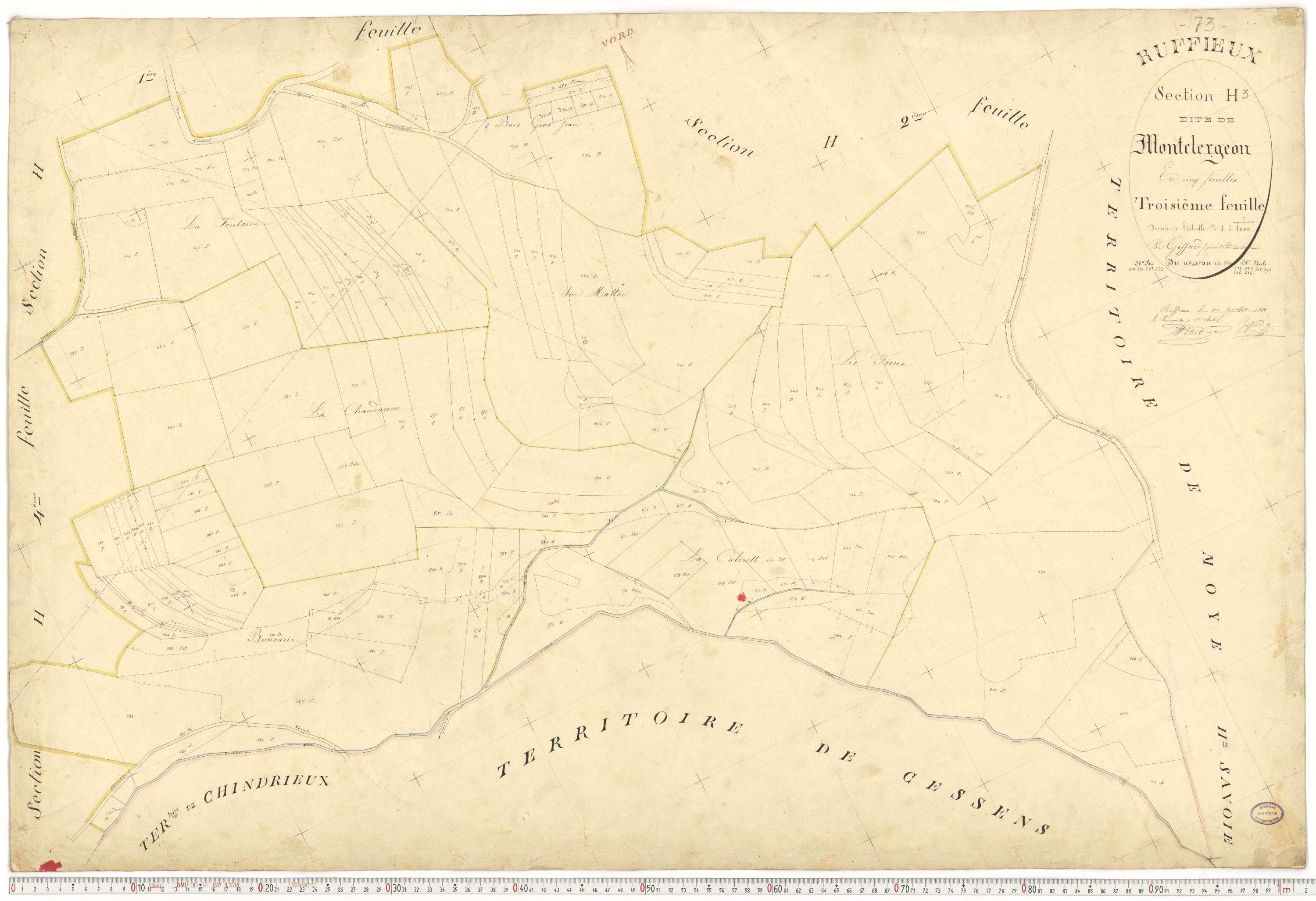 Ruffieux - Cadastre français (1881).