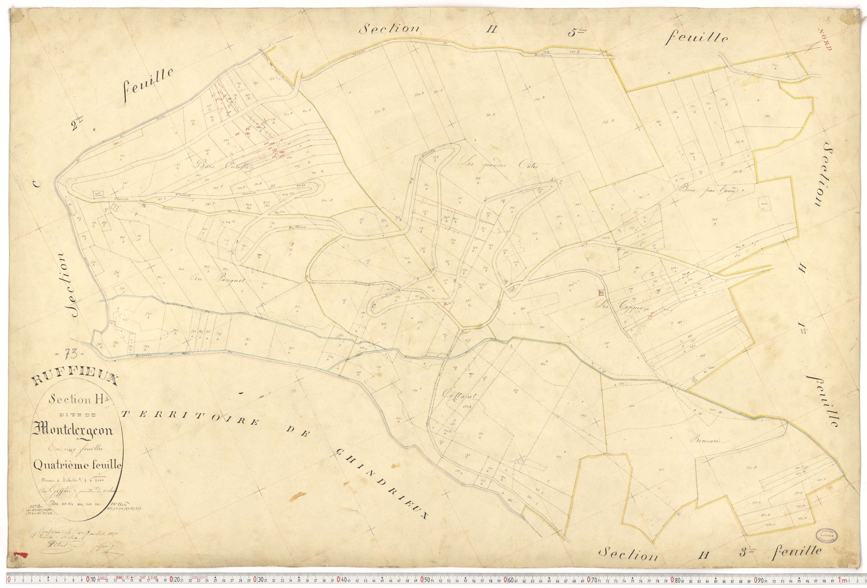 Ruffieux - Cadastre français (1881).
