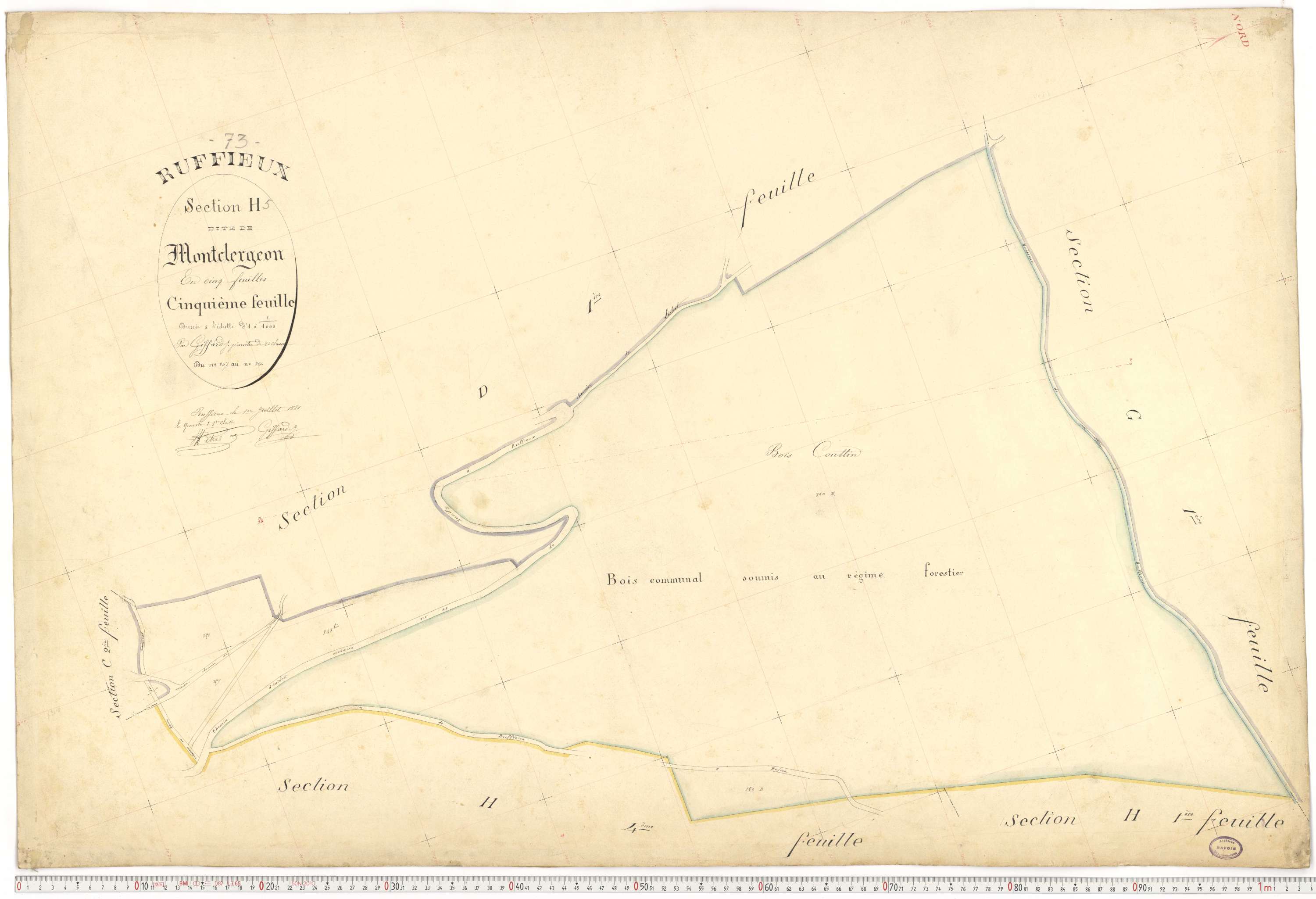 Ruffieux - Cadastre français (1881).