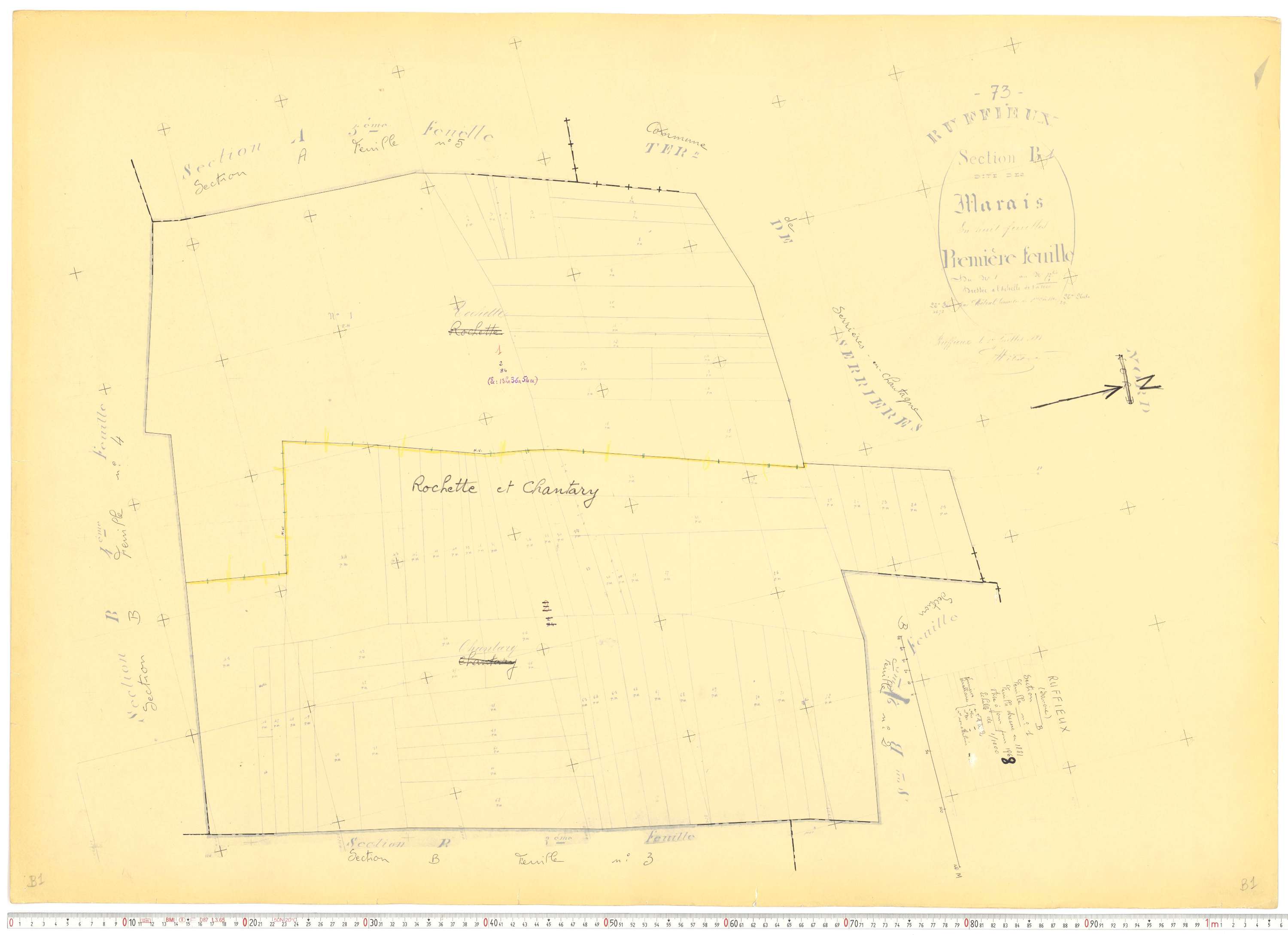 Ruffieux - Cadastre rénové, version de travail (1968).