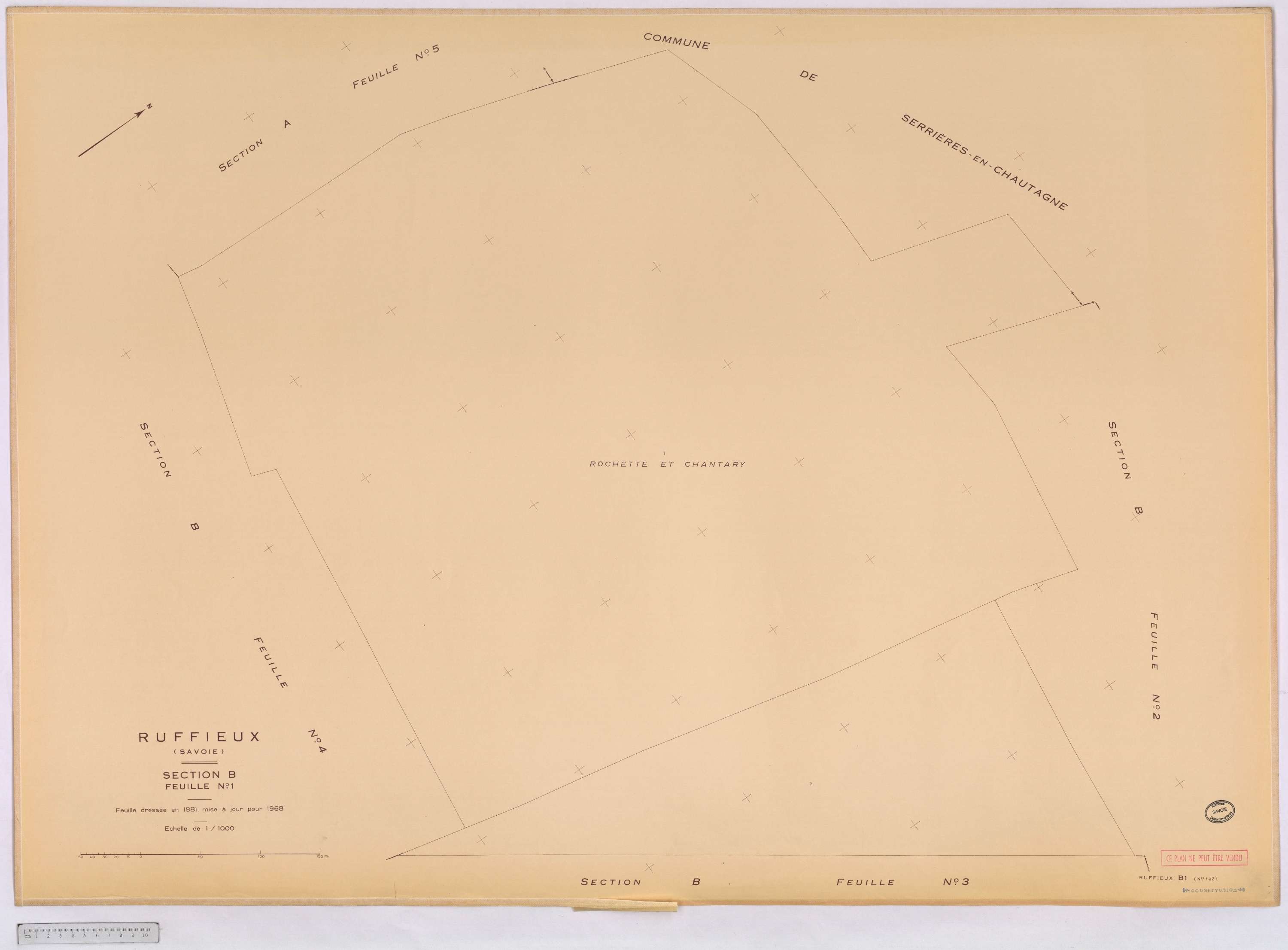 Ruffieux - Cadastre rénové, version définitive (1968).