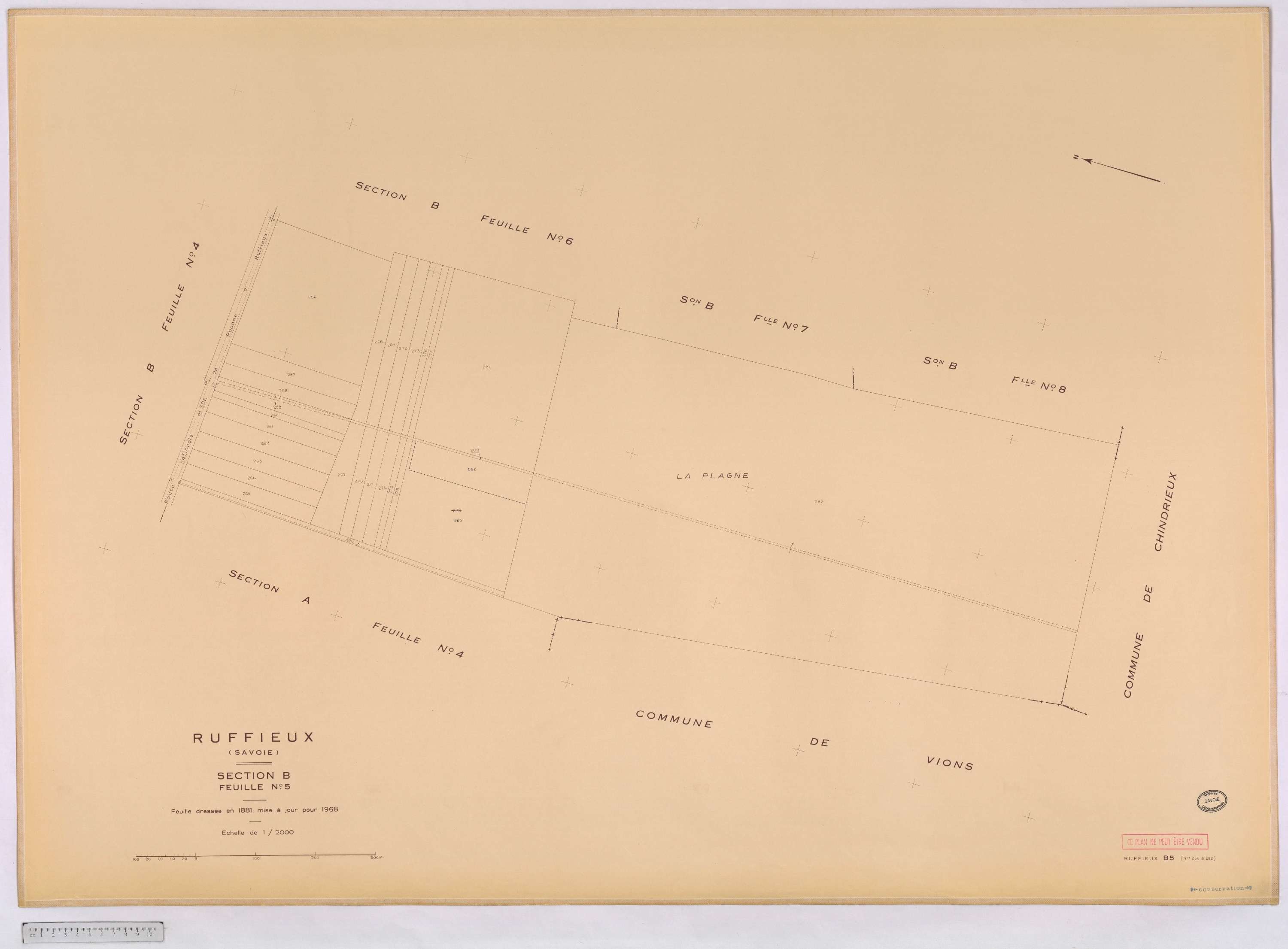 Ruffieux - Cadastre rénové, version définitive (1968).