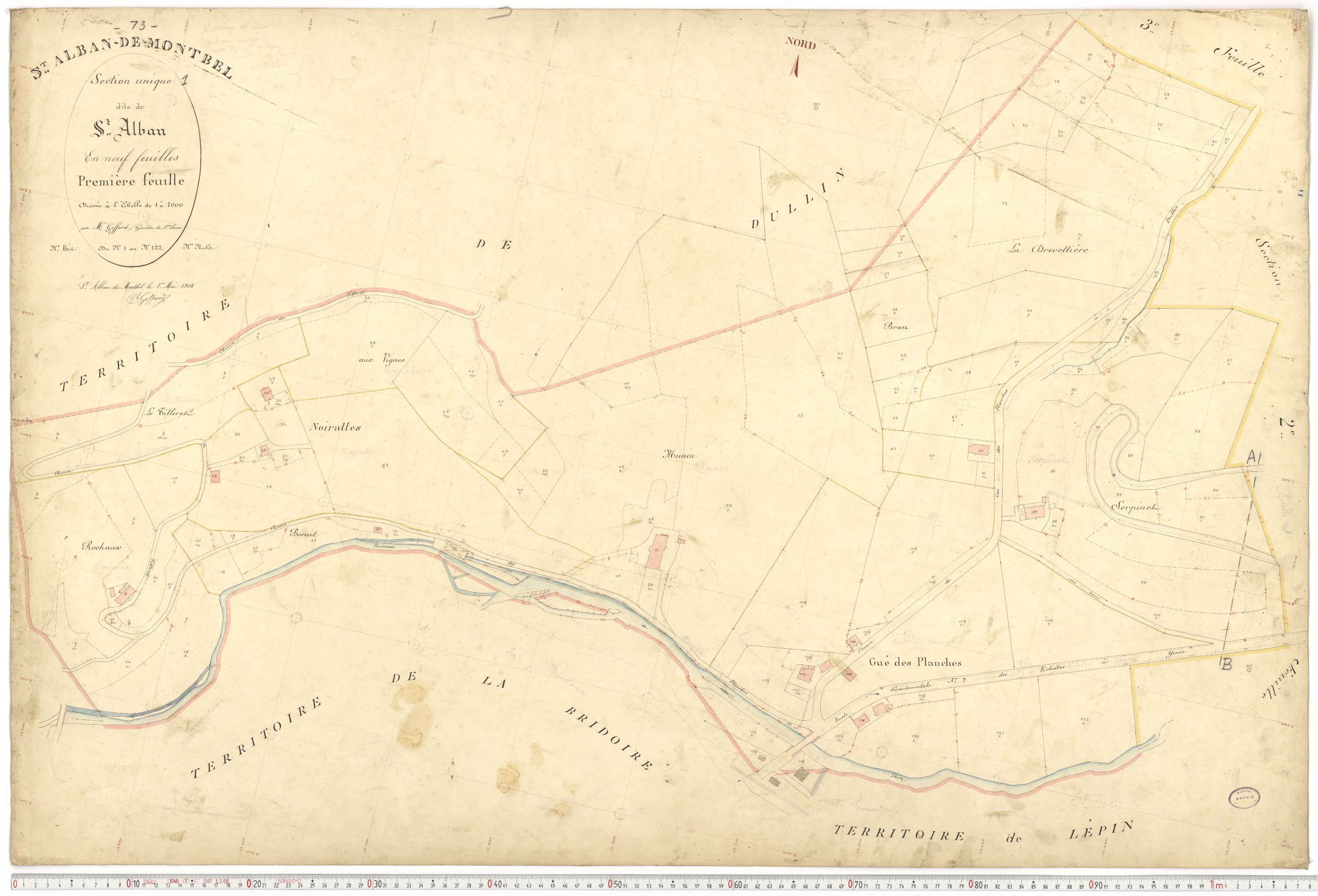 Saint-Alban-de-Montbel - Plans cadastraux du premier cadastre français.