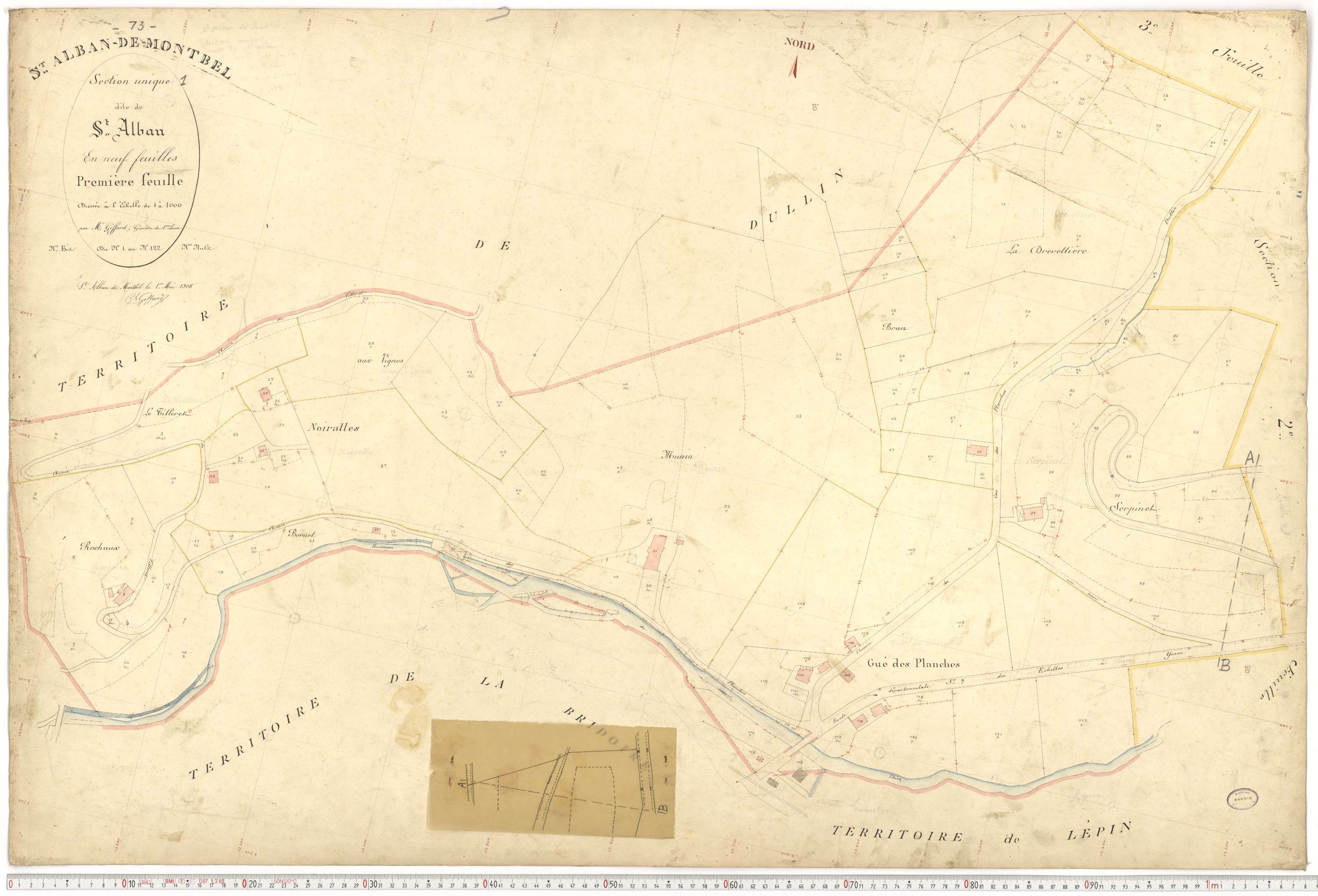 Saint-Alban-de-Montbel - Plans cadastraux du premier cadastre français.