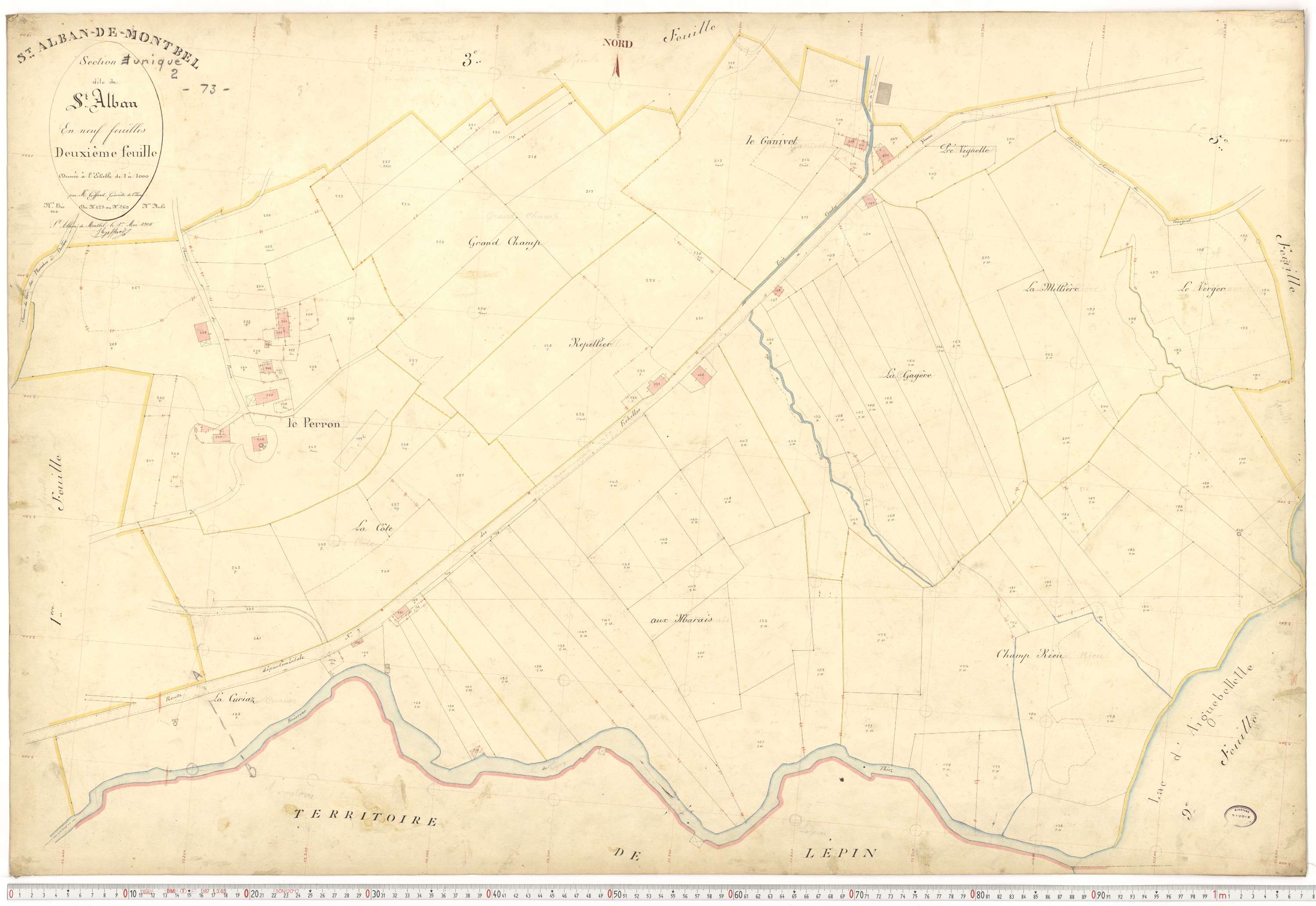 Saint-Alban-de-Montbel - Plans cadastraux du premier cadastre français.