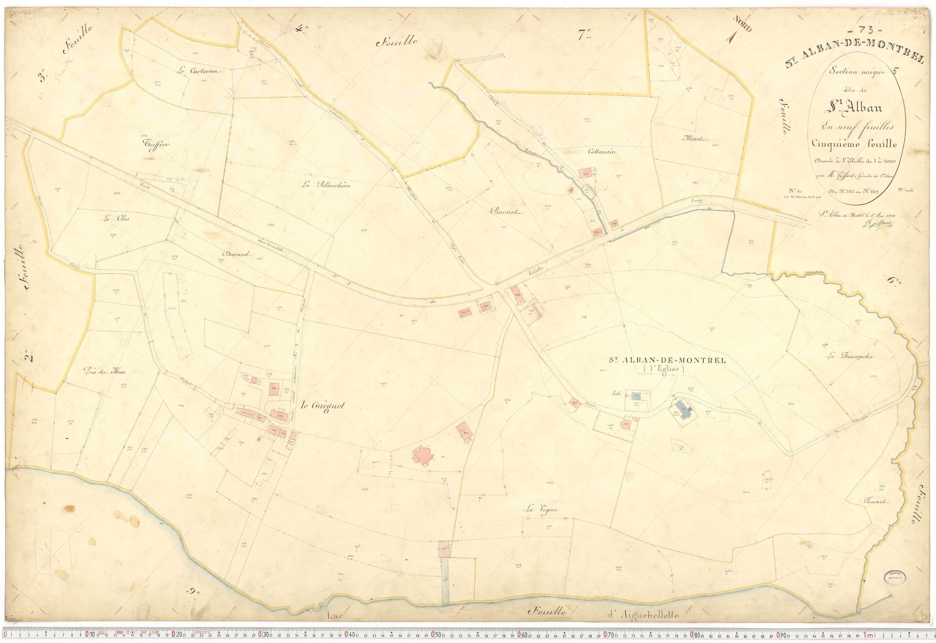Saint-Alban-de-Montbel - Plans cadastraux du premier cadastre français.