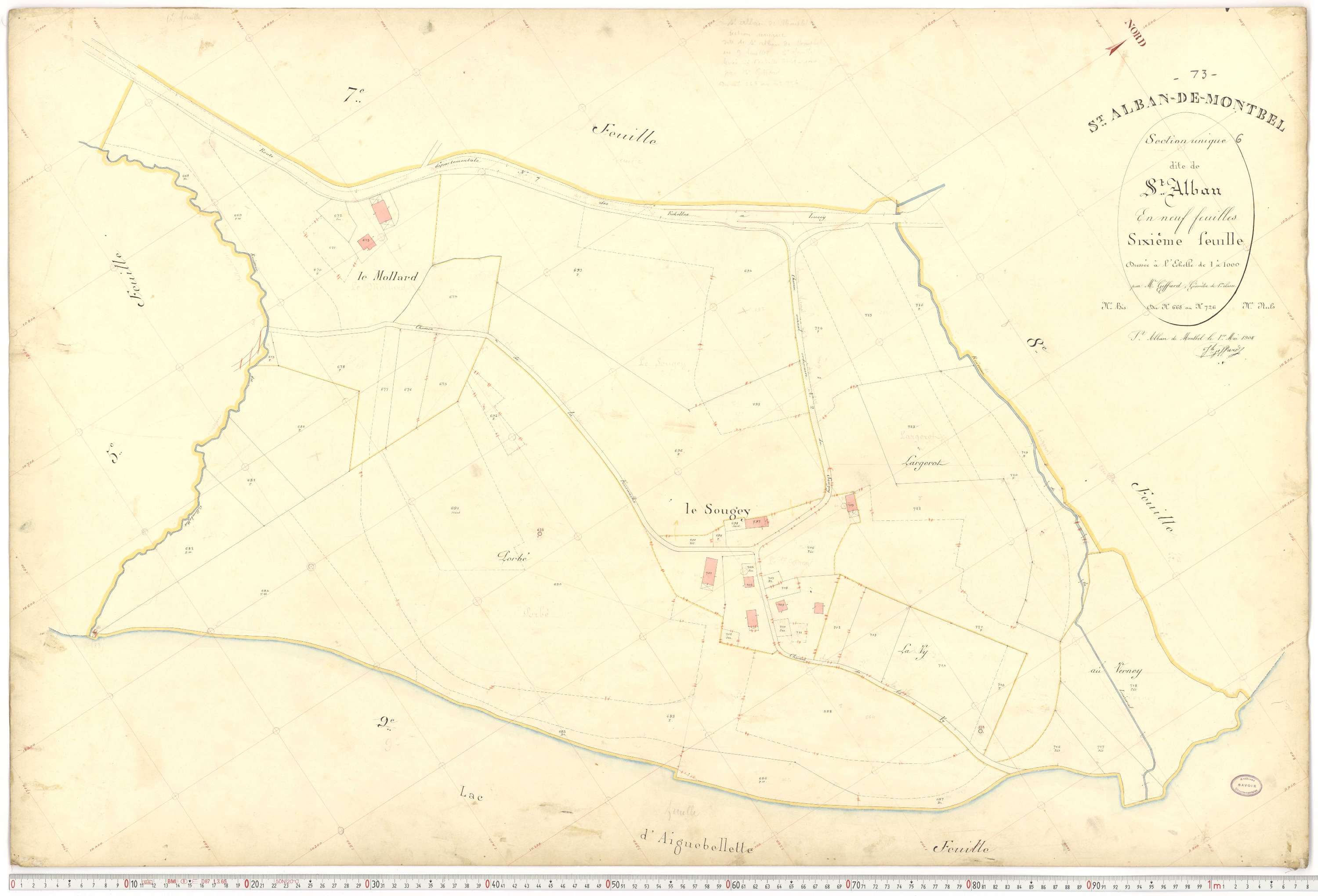 Saint-Alban-de-Montbel - Plans cadastraux du premier cadastre français.