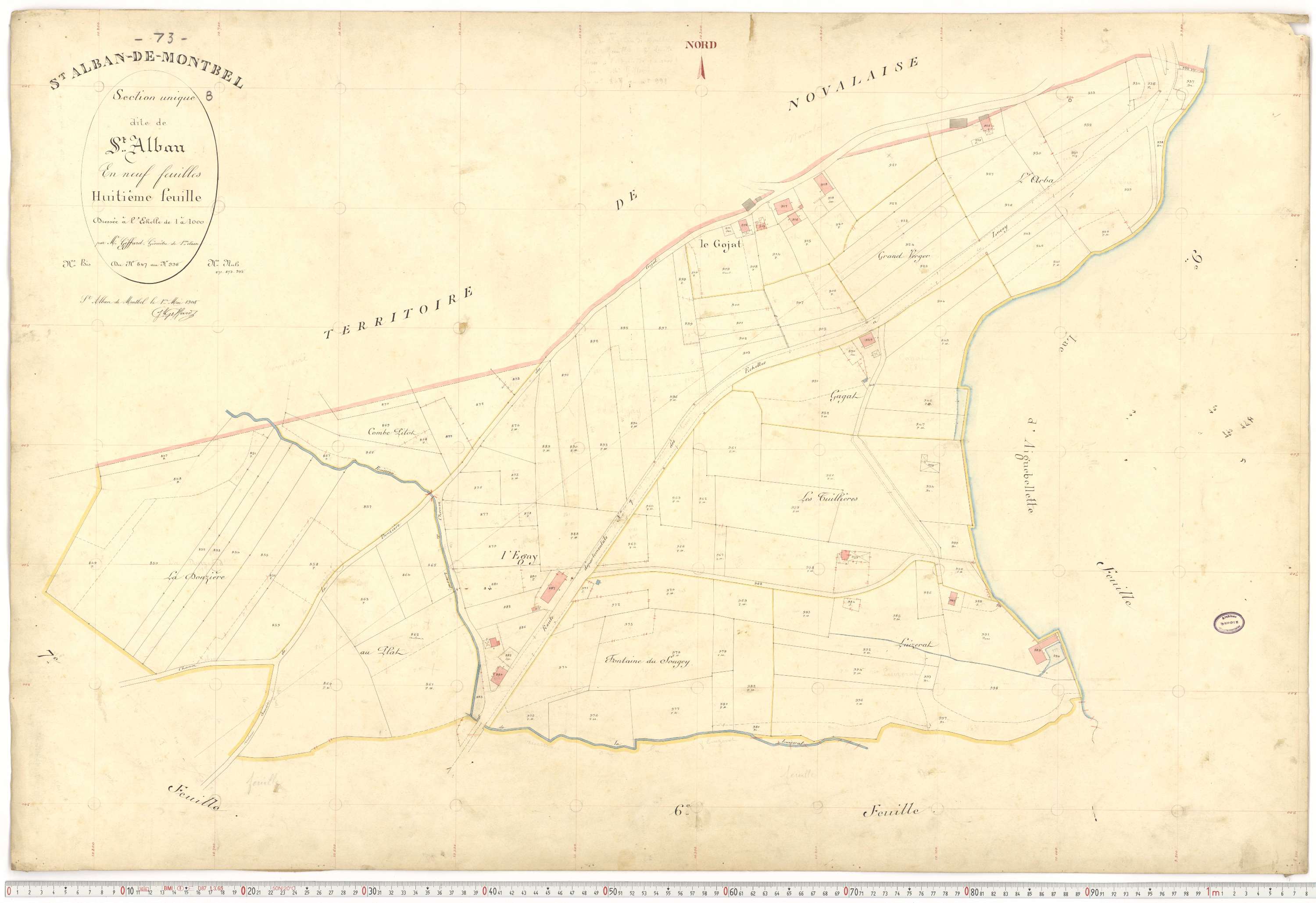 Saint-Alban-de-Montbel - Plans cadastraux du premier cadastre français.