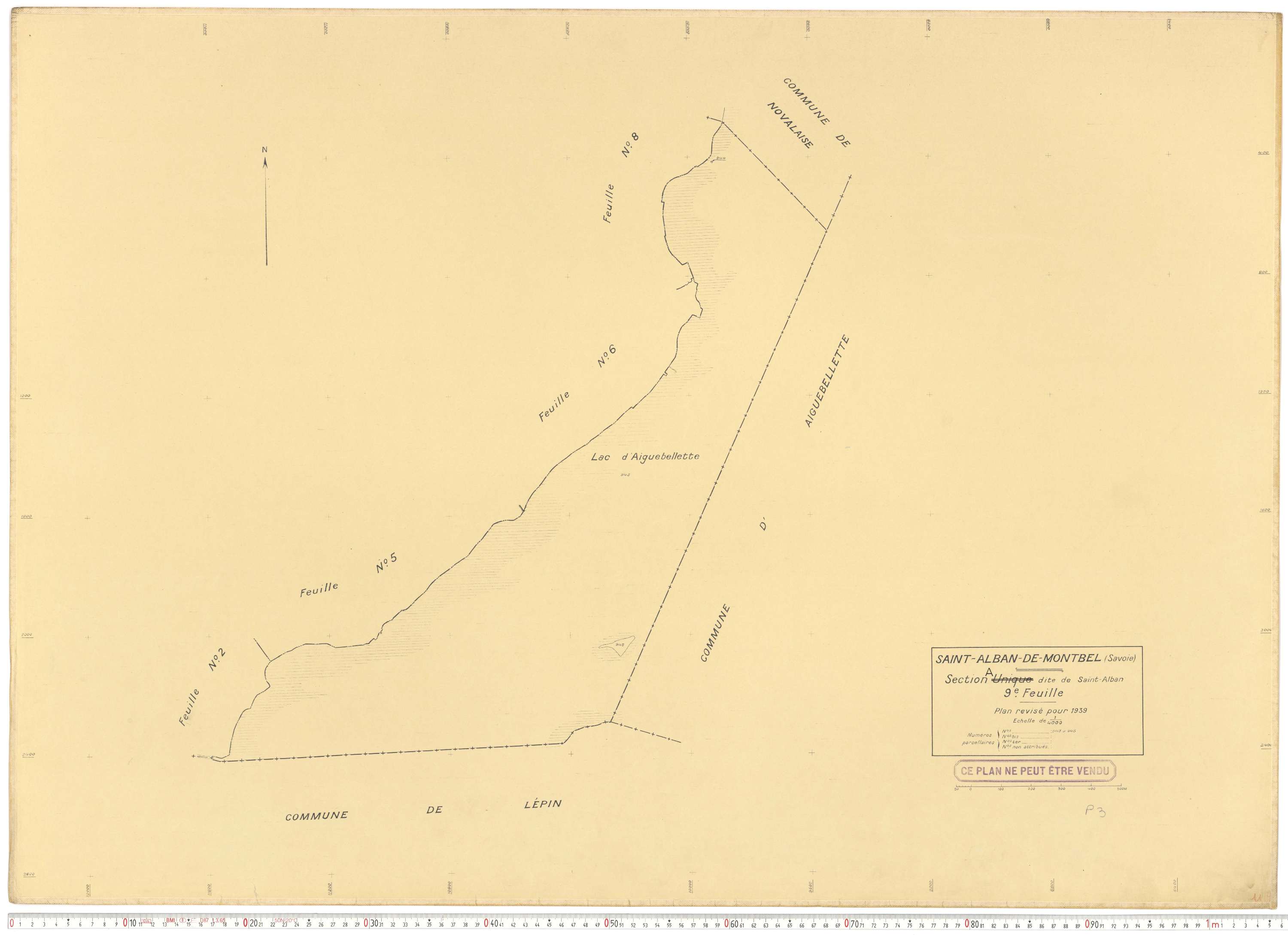 Saint-Alban-de-Montbel - Plans cadastraux du cadastre rénové en 1939 et mis à jour en 1988.