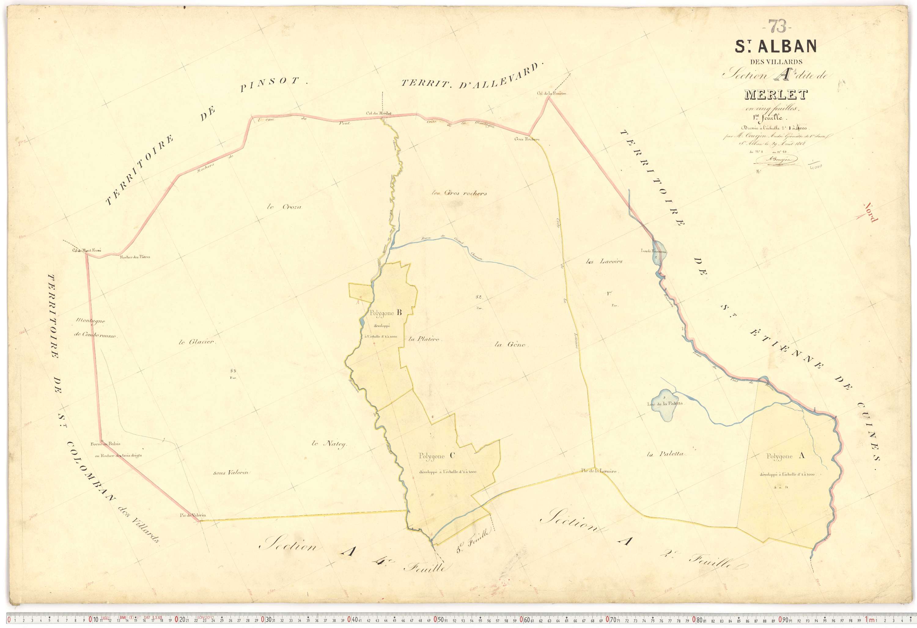 Saint-Alban-des-Villards - Plans cadastraux du premier cadastre français.