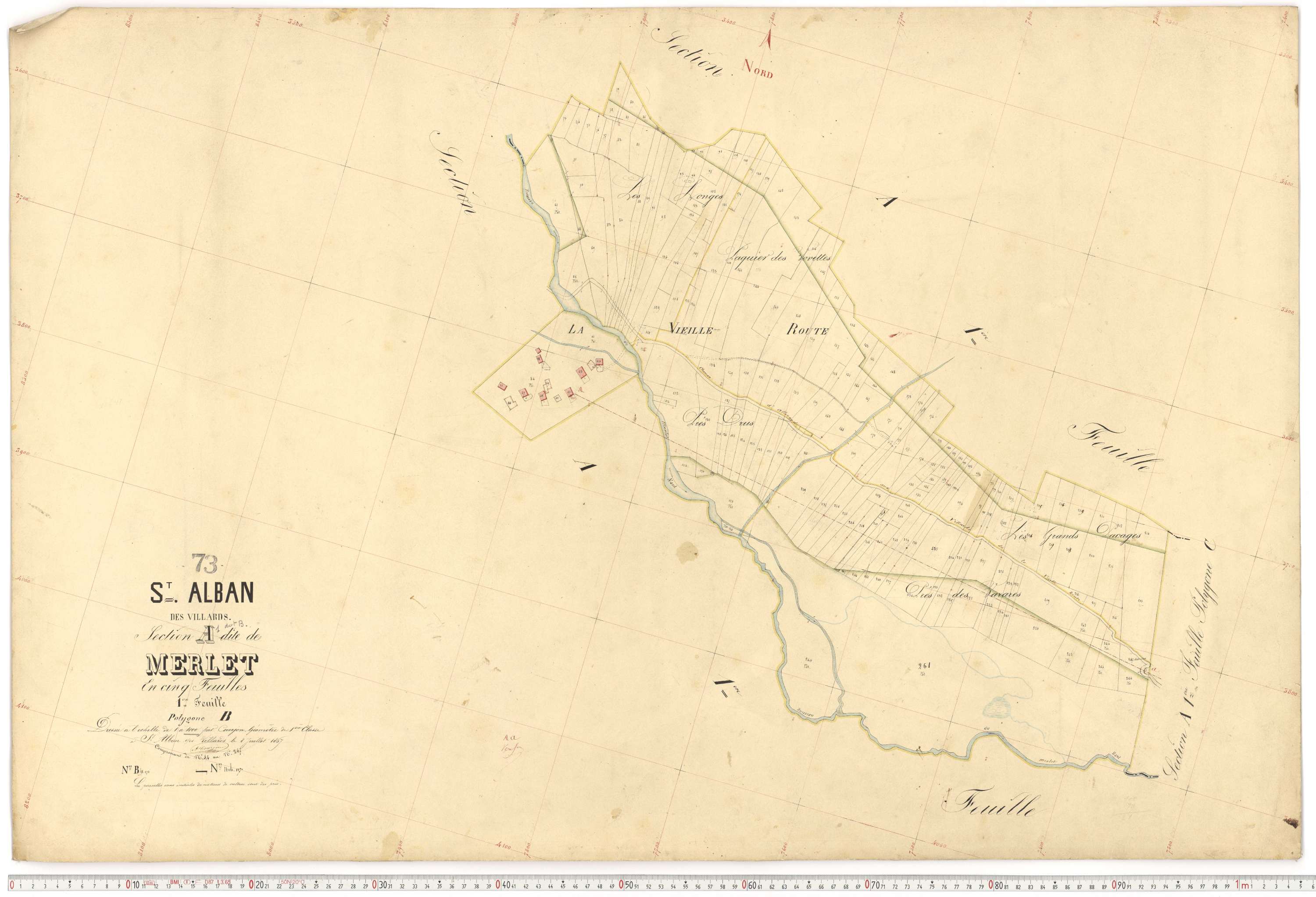 Saint-Alban-des-Villards - Plans cadastraux du premier cadastre français.
