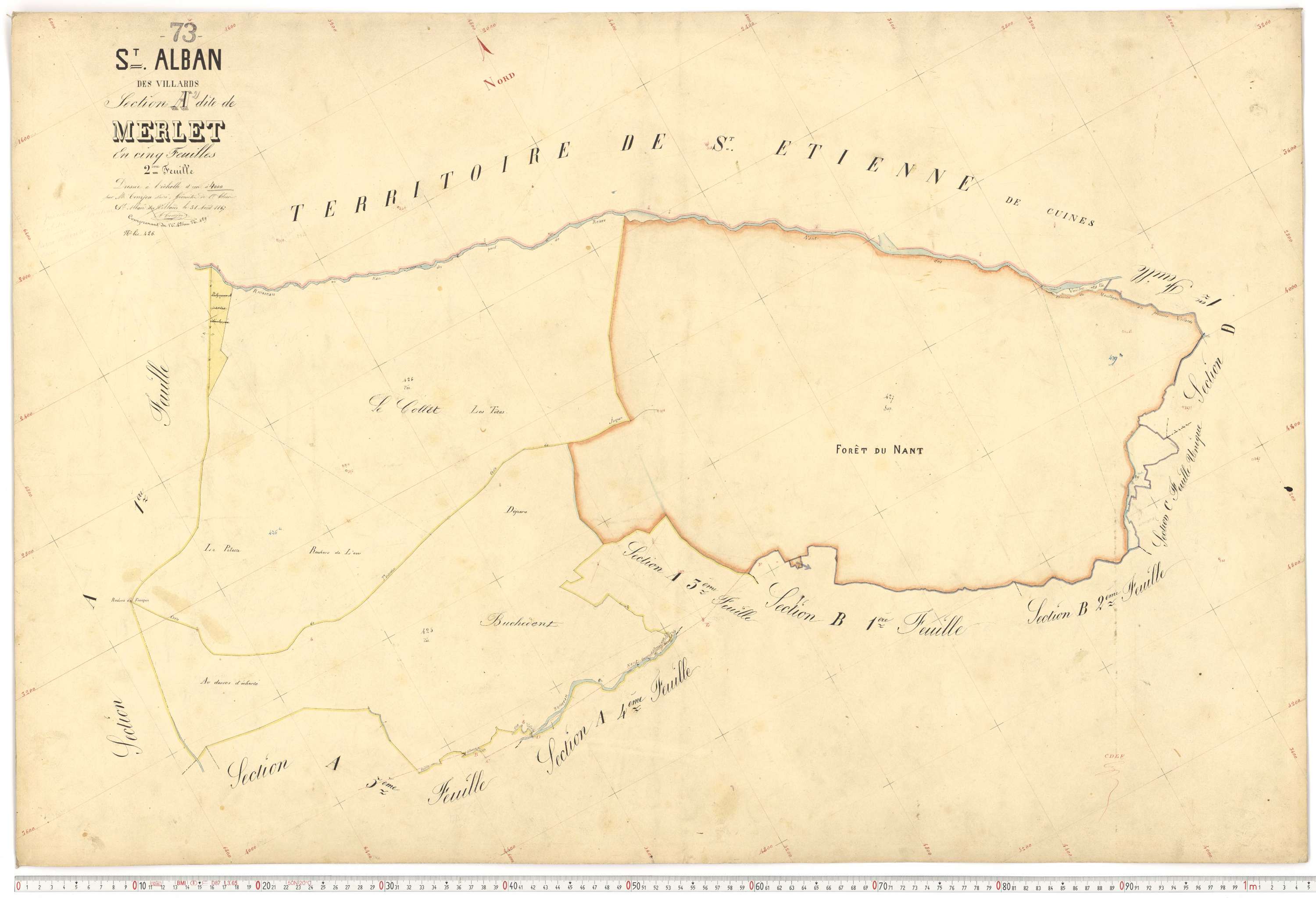 Saint-Alban-des-Villards - Plans cadastraux du premier cadastre français.