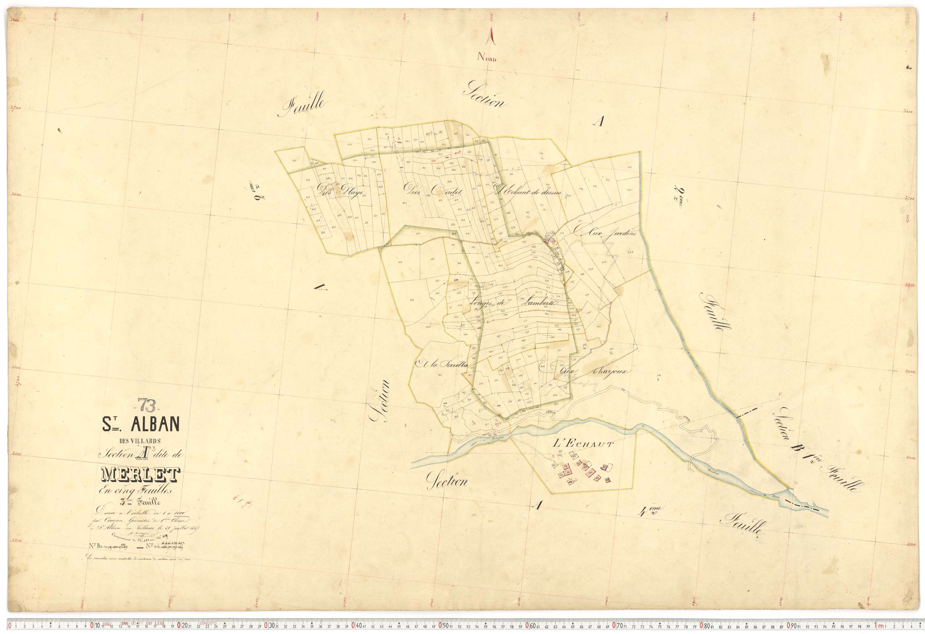 Saint-Alban-des-Villards - Plans cadastraux du premier cadastre français.