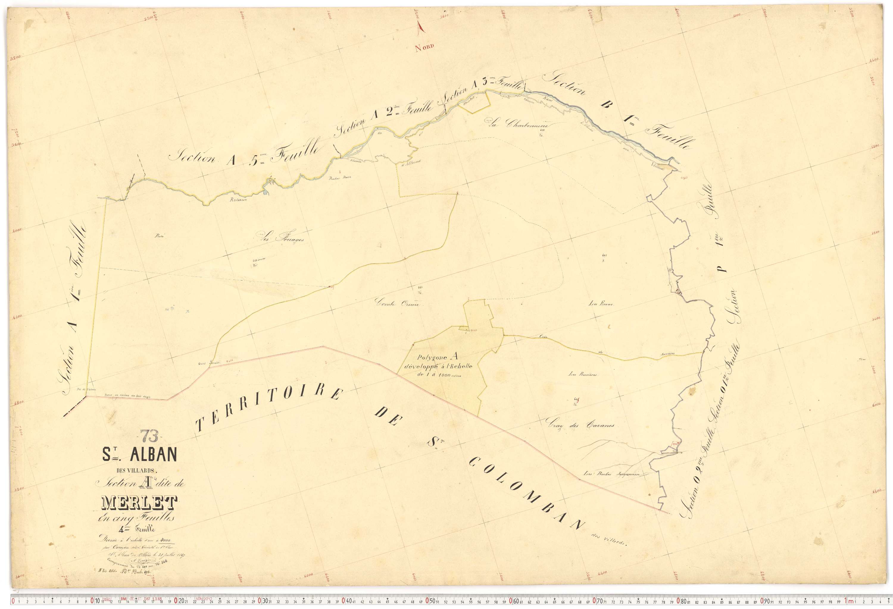 Saint-Alban-des-Villards - Plans cadastraux du premier cadastre français.