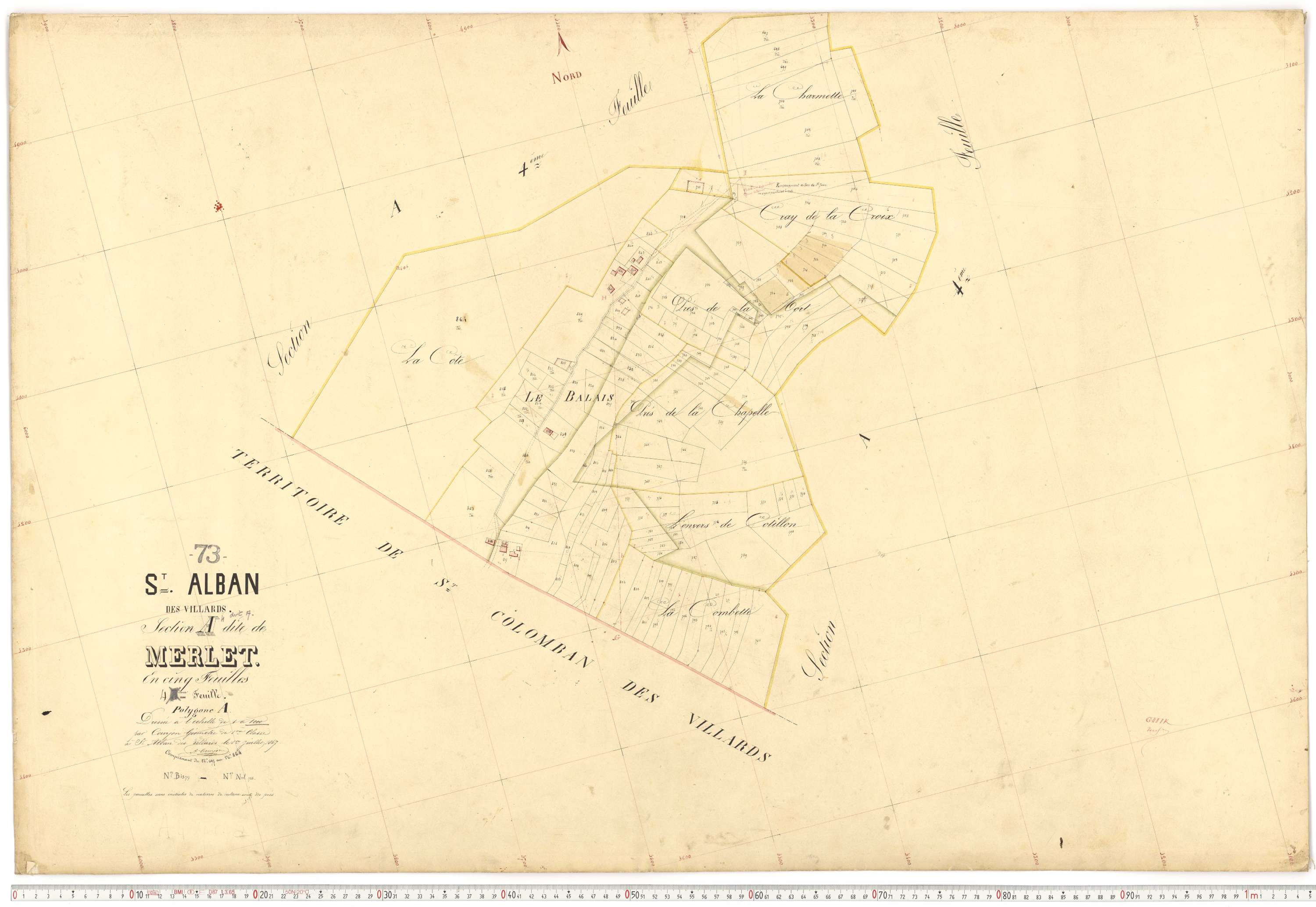 Saint-Alban-des-Villards - Plans cadastraux du premier cadastre français.