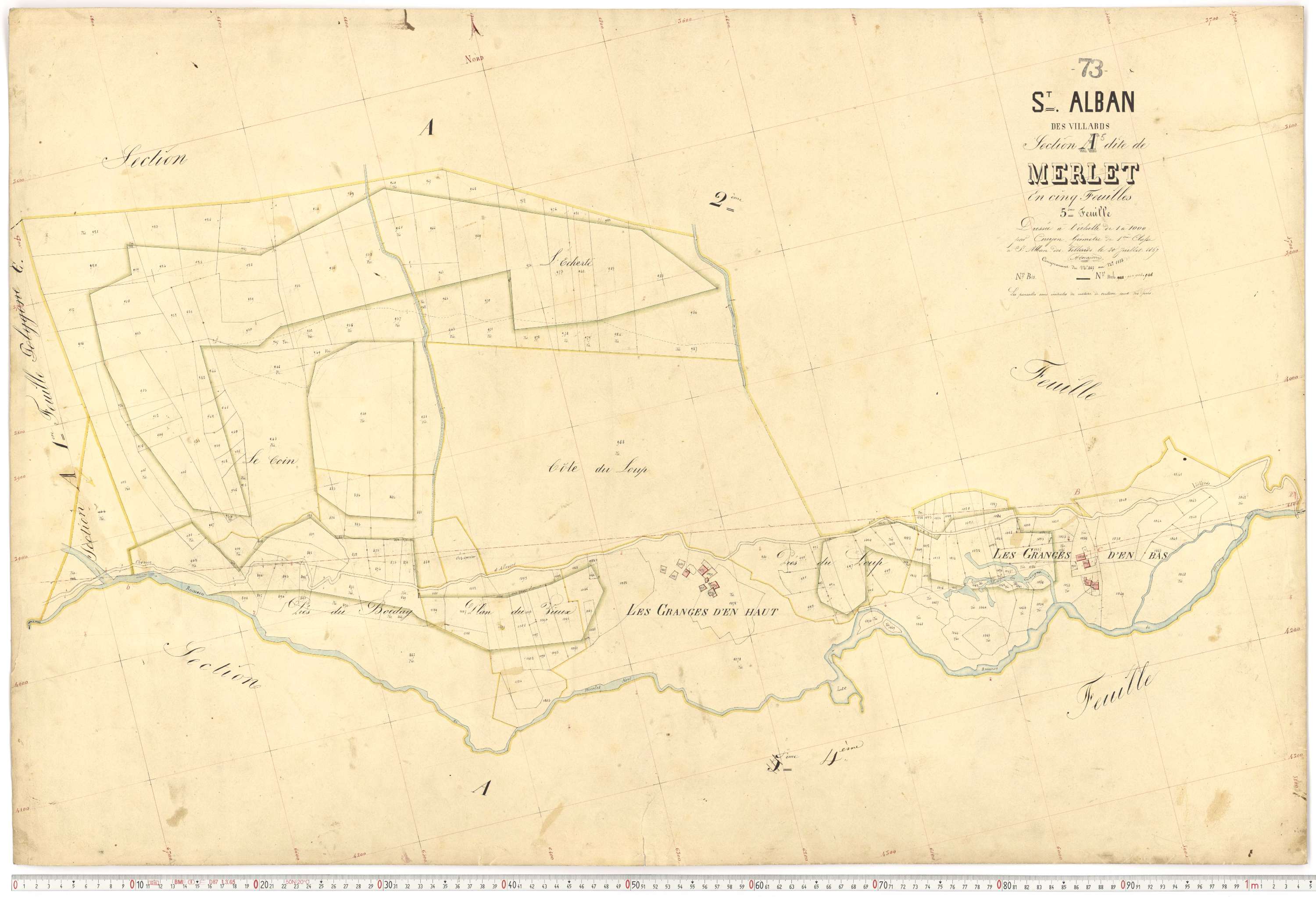 Saint-Alban-des-Villards - Plans cadastraux du premier cadastre français.
