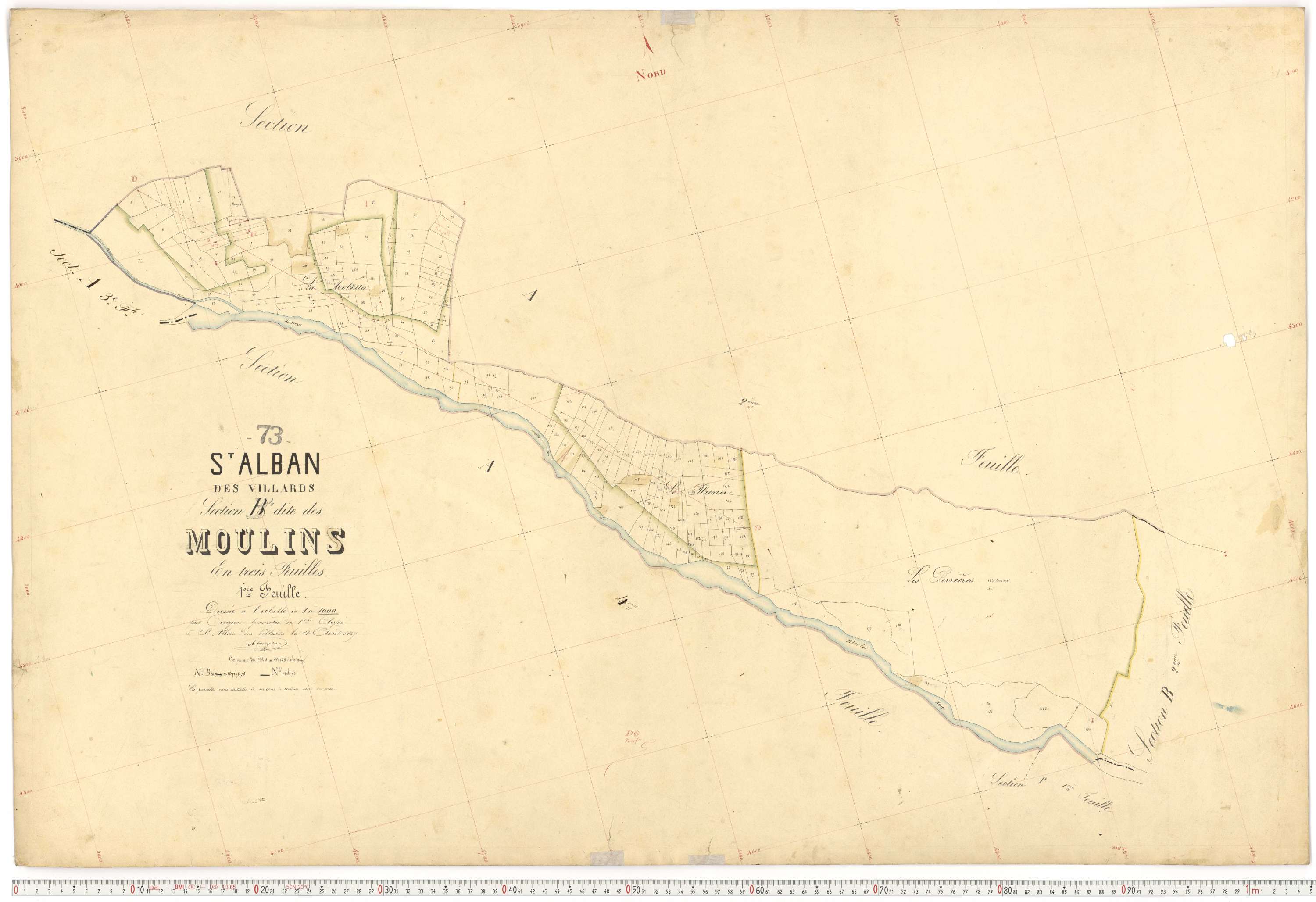 Saint-Alban-des-Villards - Plans cadastraux du premier cadastre français.
