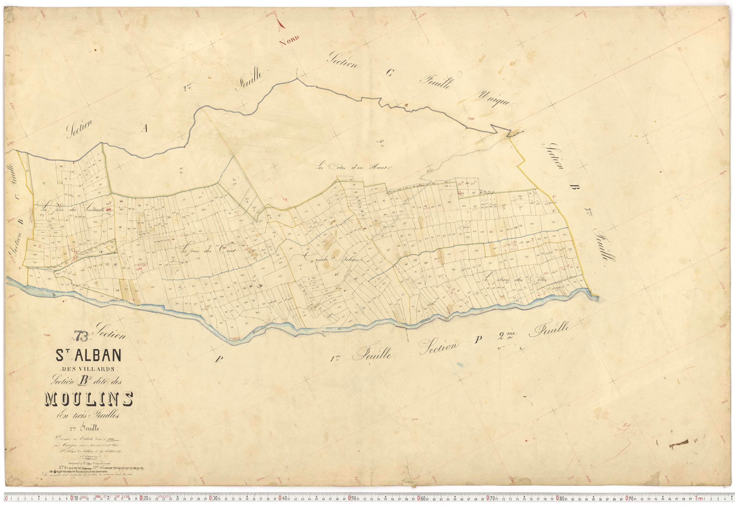Saint-Alban-des-Villards - Plans cadastraux du premier cadastre français.