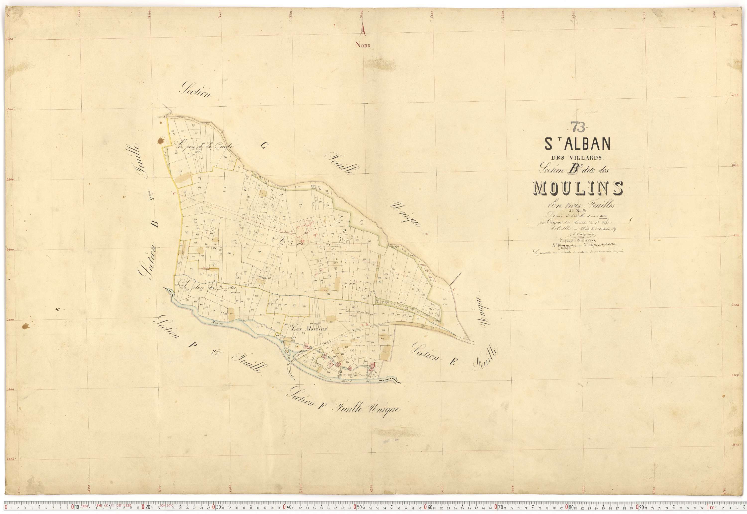 Saint-Alban-des-Villards - Plans cadastraux du premier cadastre français.