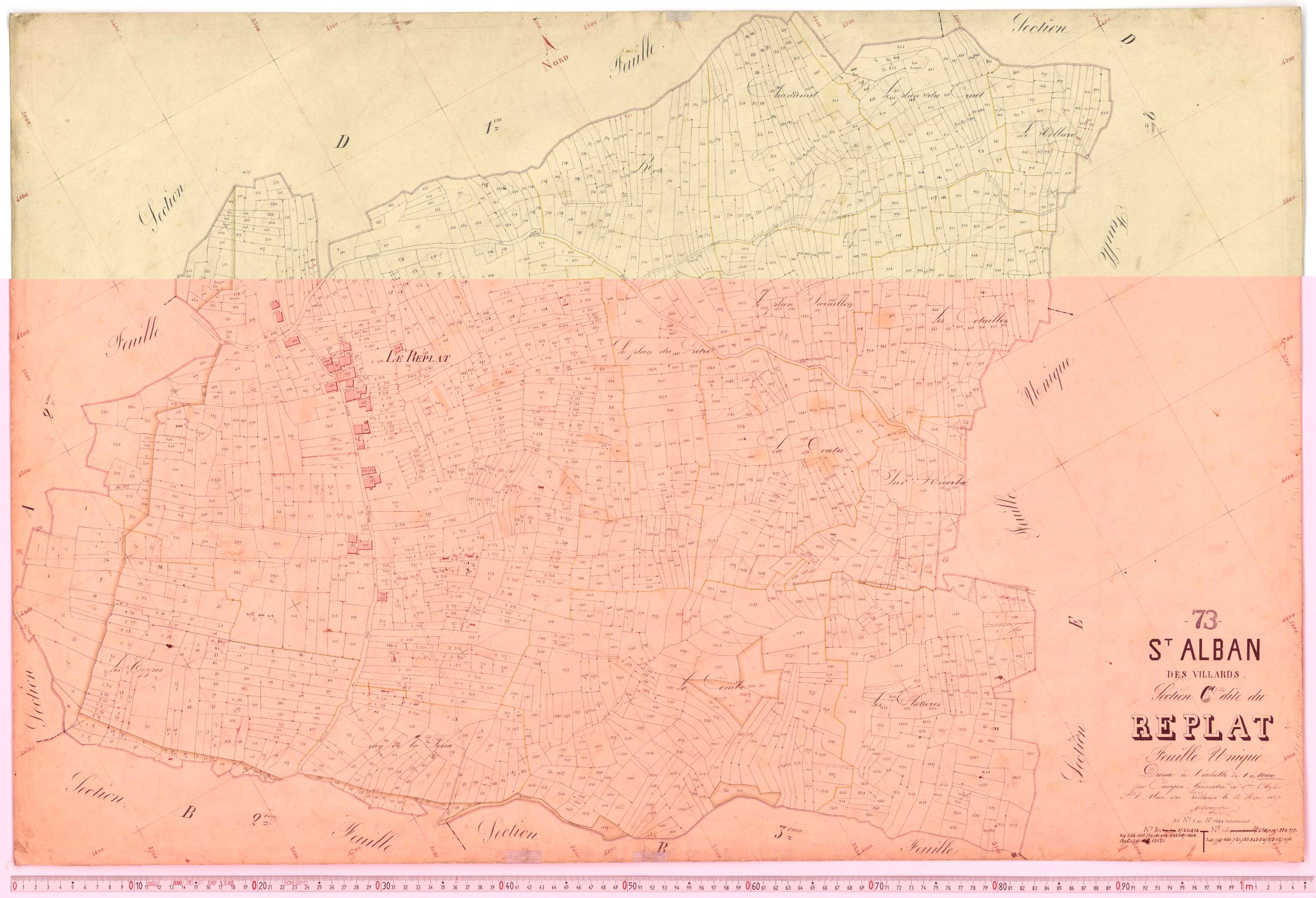 Saint-Alban-des-Villards - Plans cadastraux du premier cadastre français.