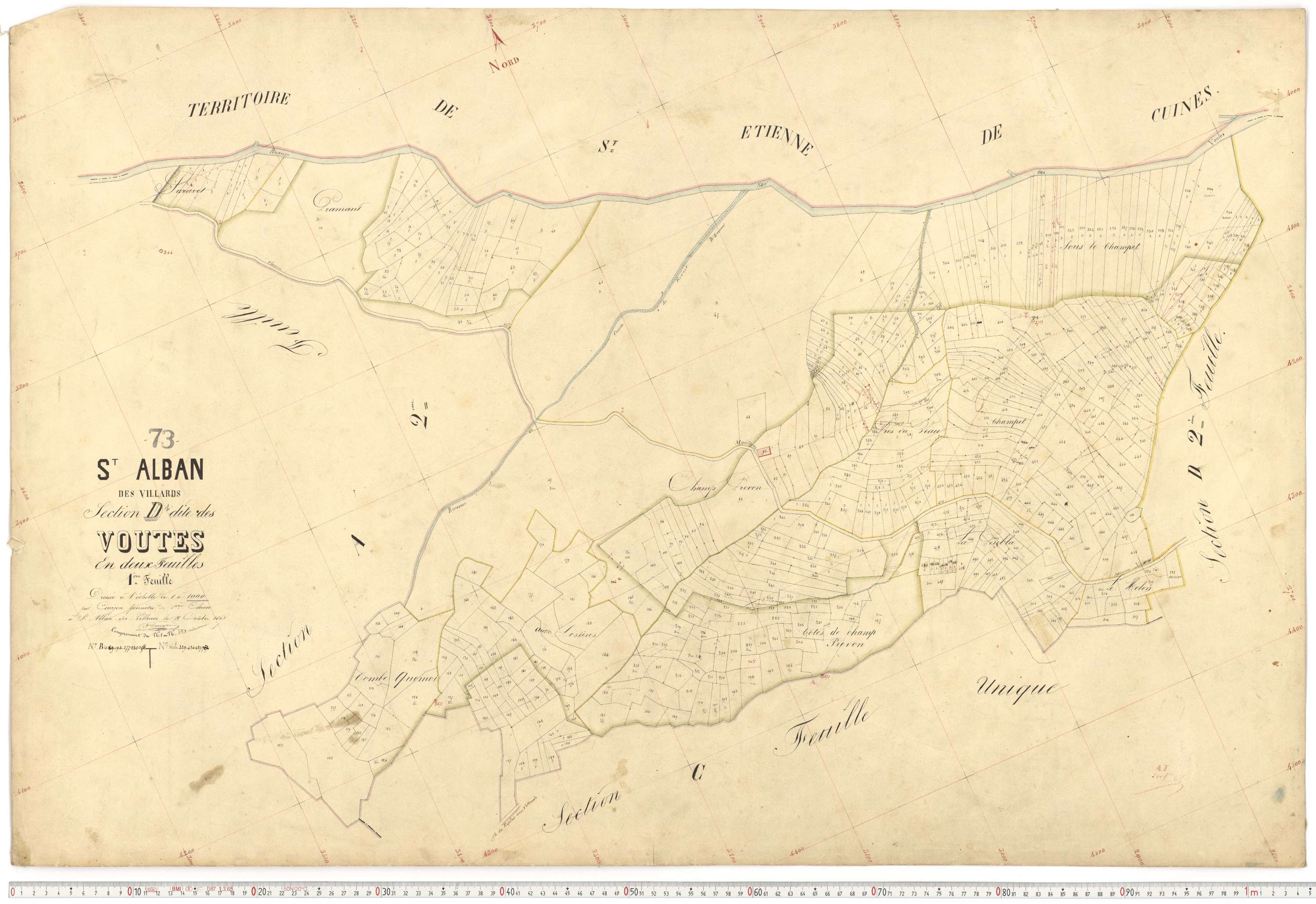 Saint-Alban-des-Villards - Plans cadastraux du premier cadastre français.