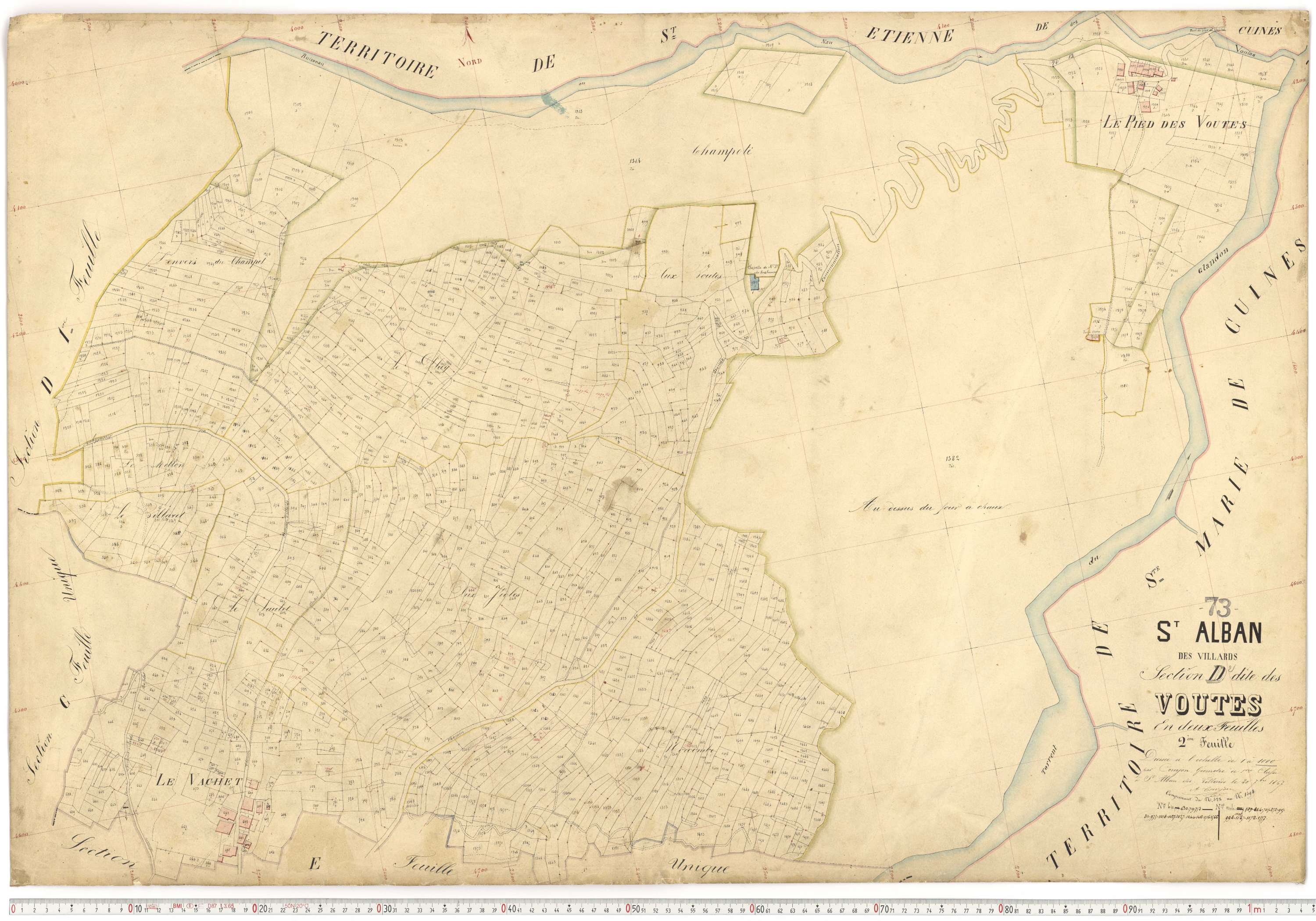 Saint-Alban-des-Villards - Plans cadastraux du premier cadastre français.