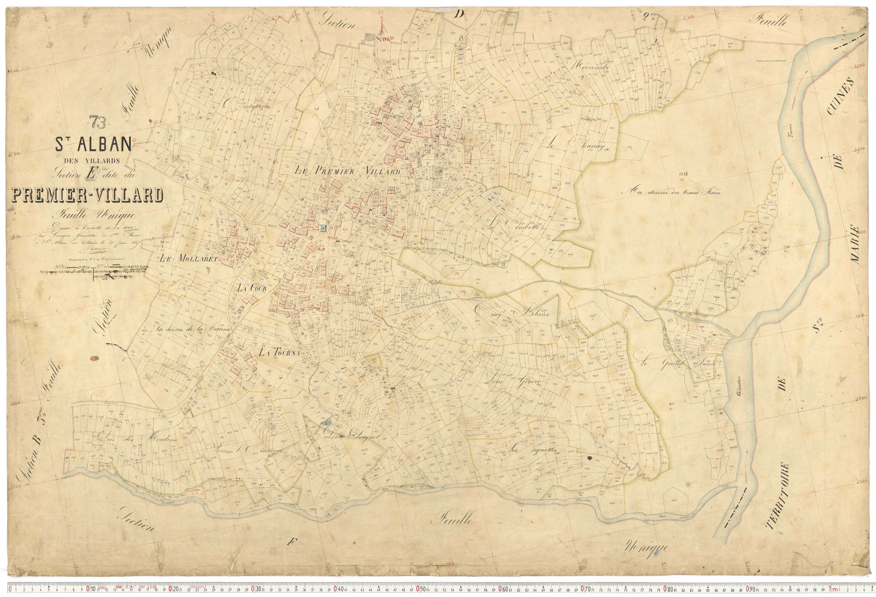 Saint-Alban-des-Villards - Plans cadastraux du premier cadastre français.