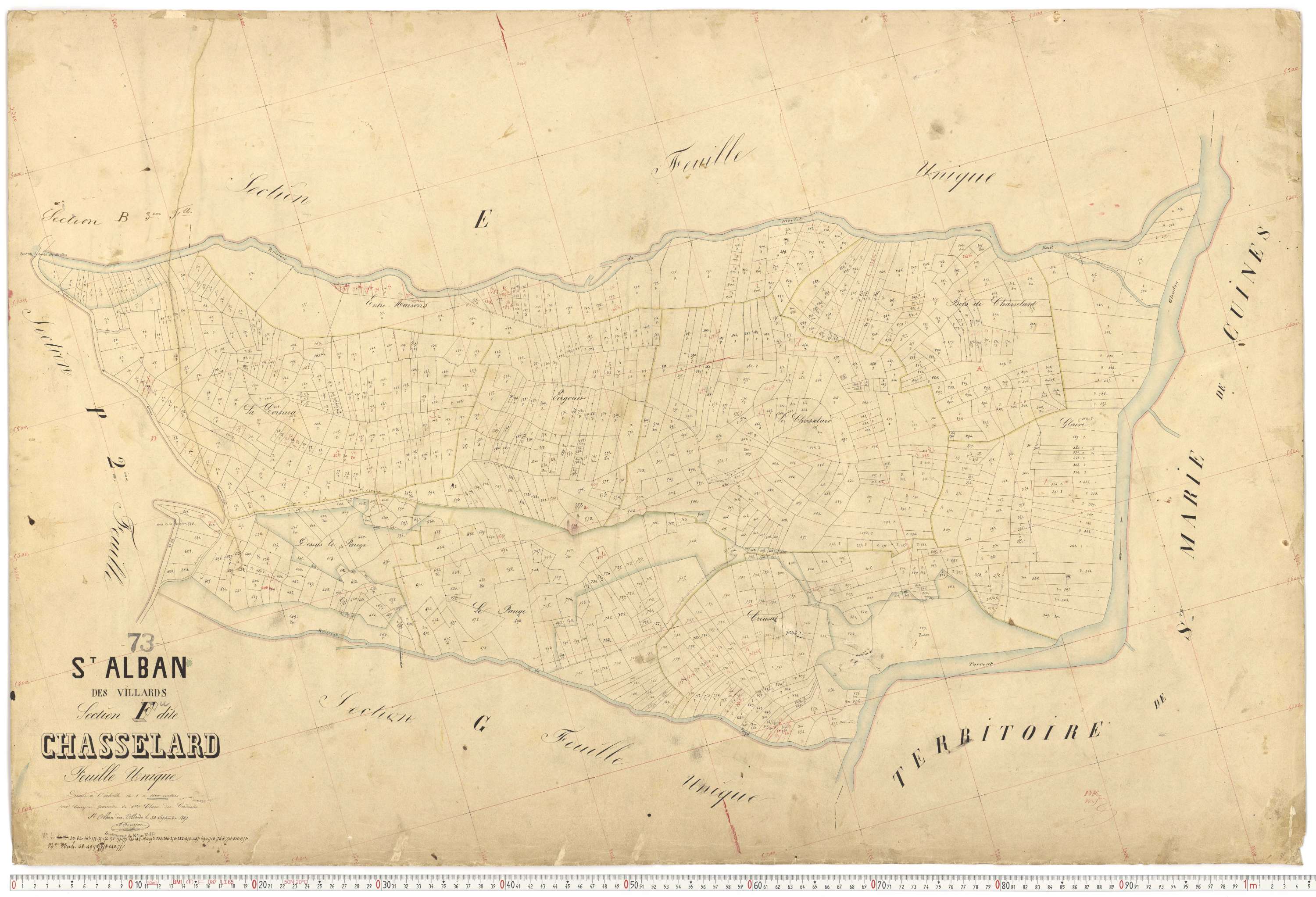 Saint-Alban-des-Villards - Plans cadastraux du premier cadastre français.