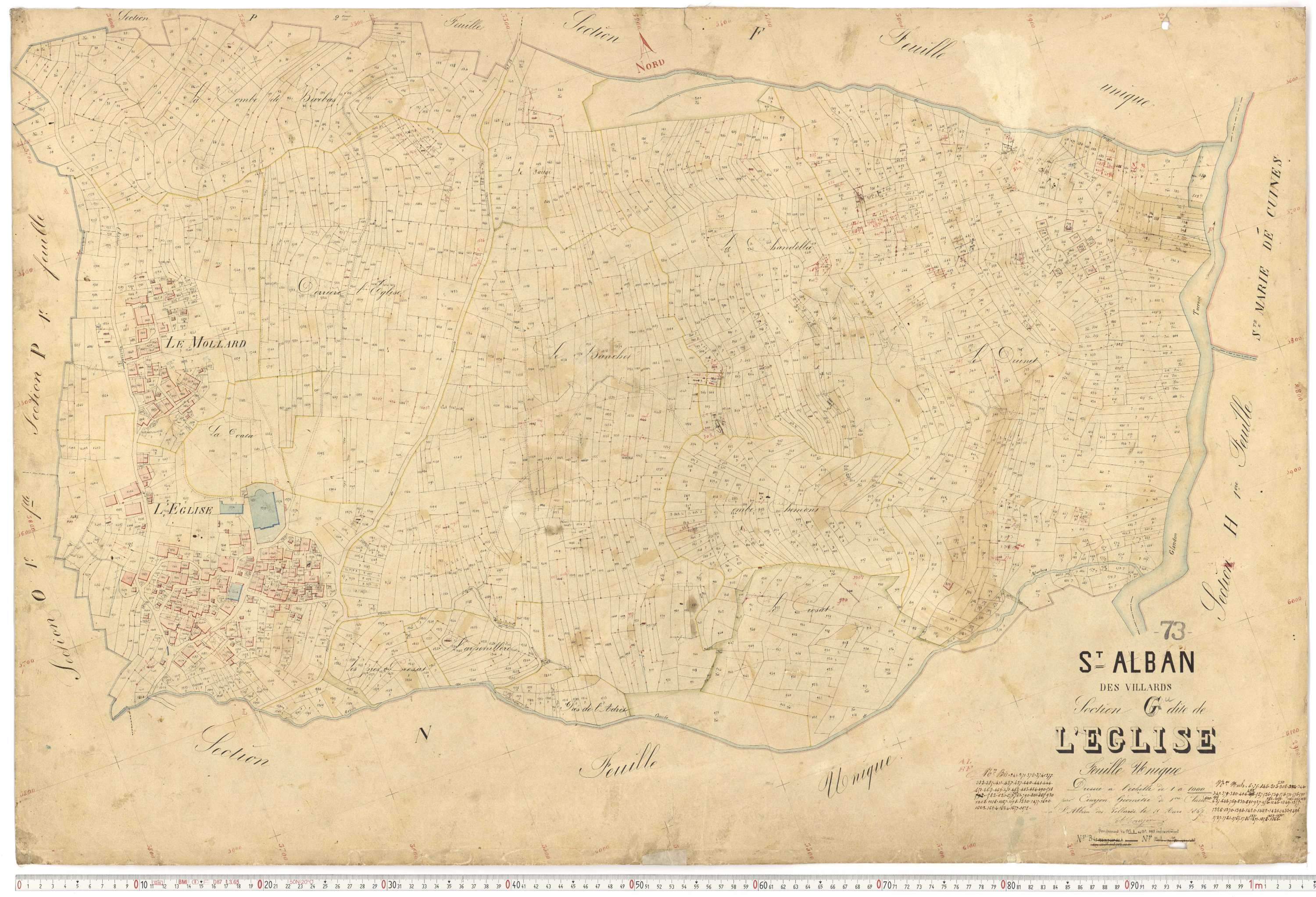 Saint-Alban-des-Villards - Plans cadastraux du premier cadastre français.