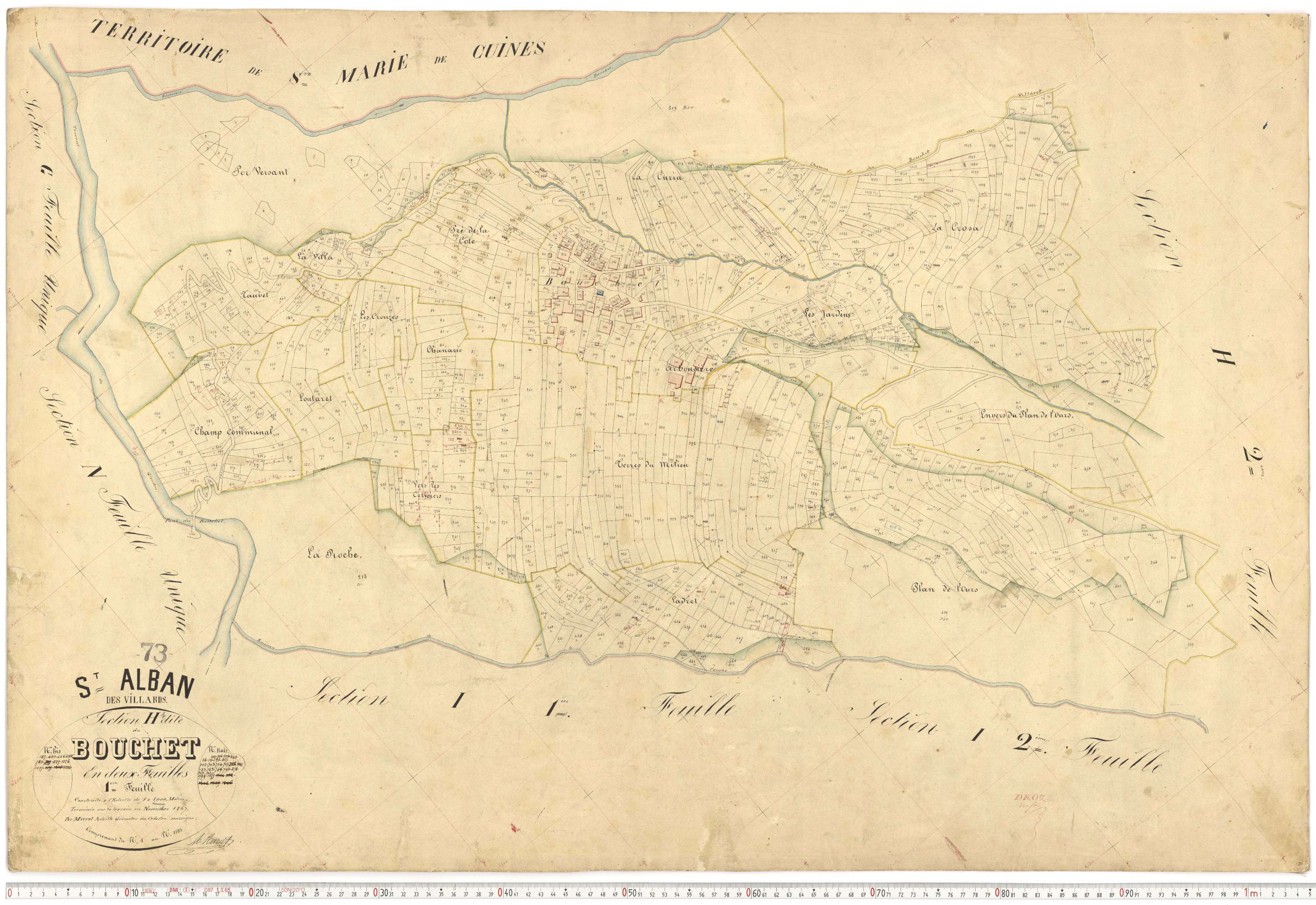 Saint-Alban-des-Villards - Plans cadastraux du premier cadastre français.